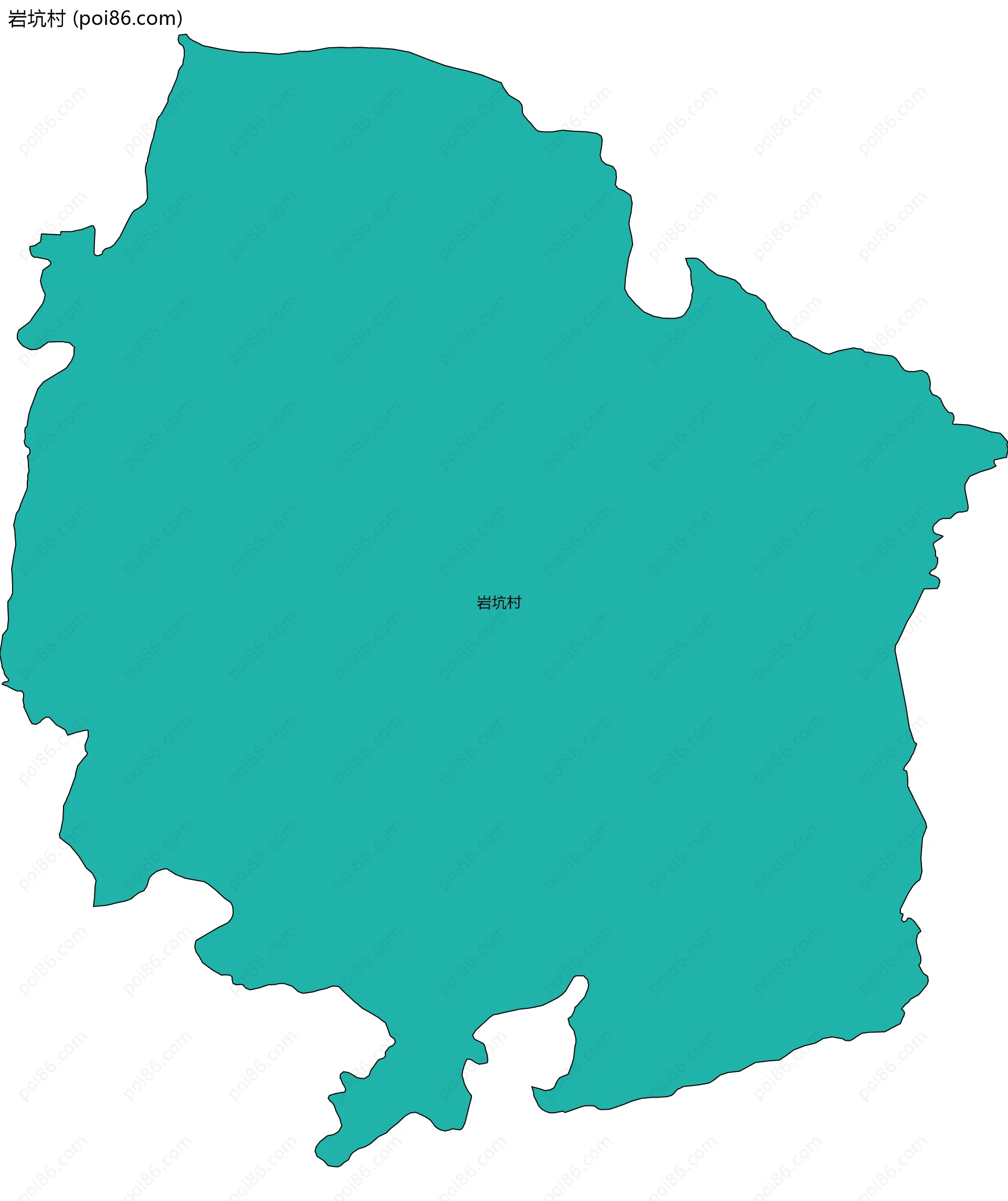 岩坑村边界地图