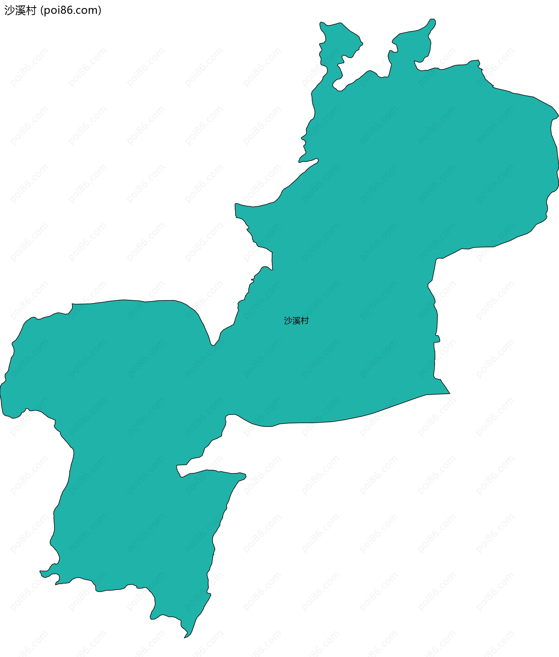 沙溪村边界地图