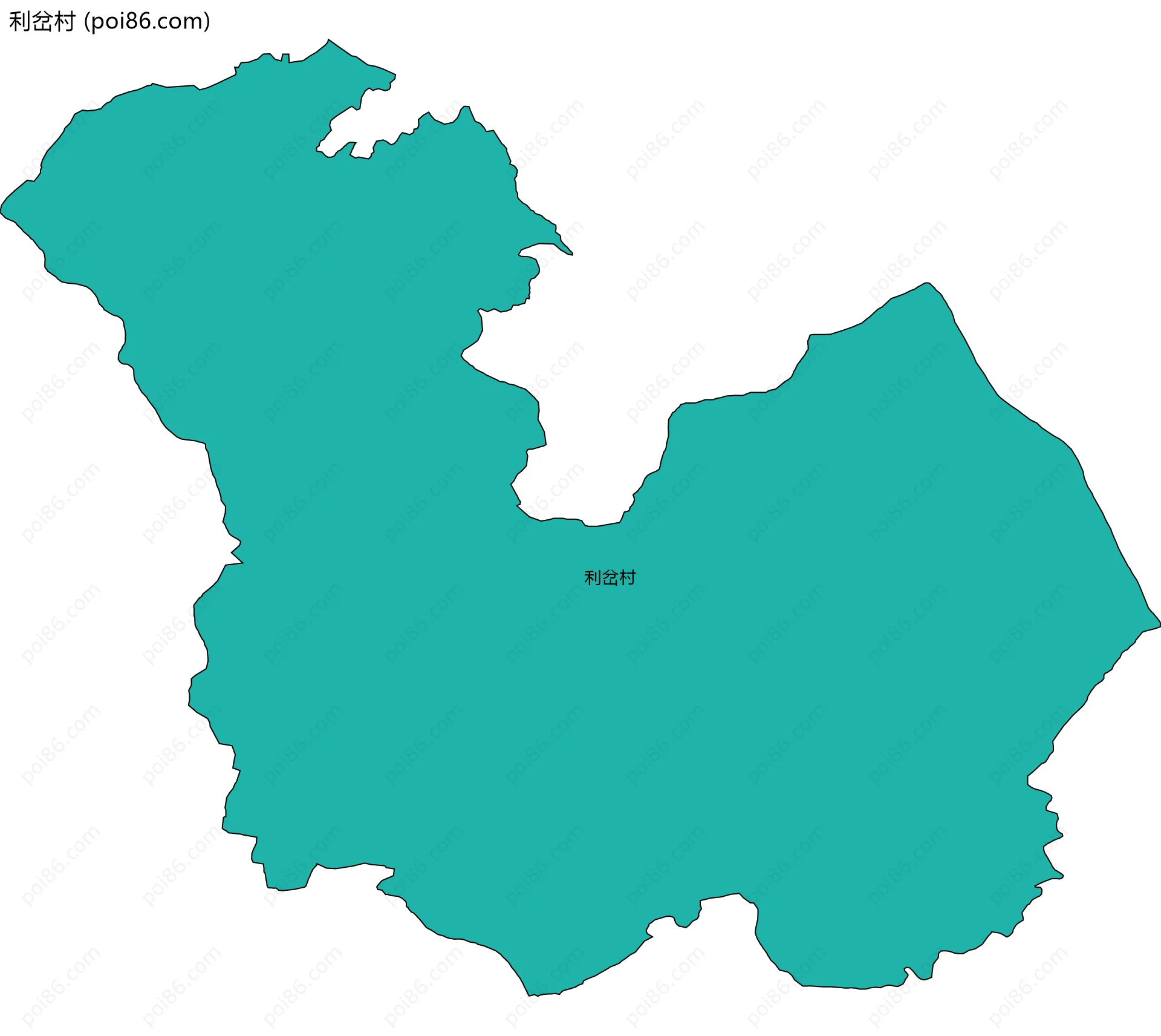 利岔村边界地图