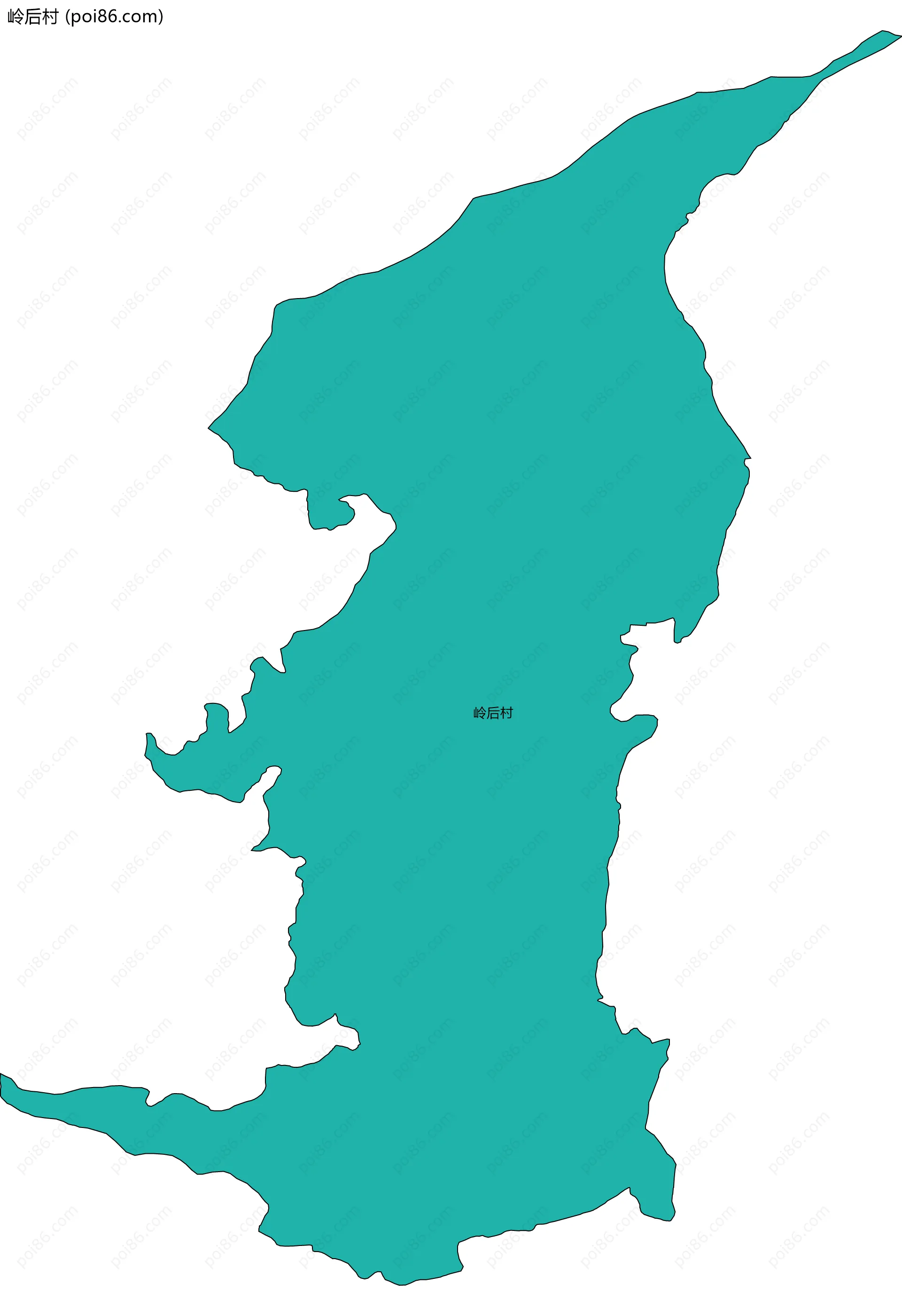 岭后村边界地图