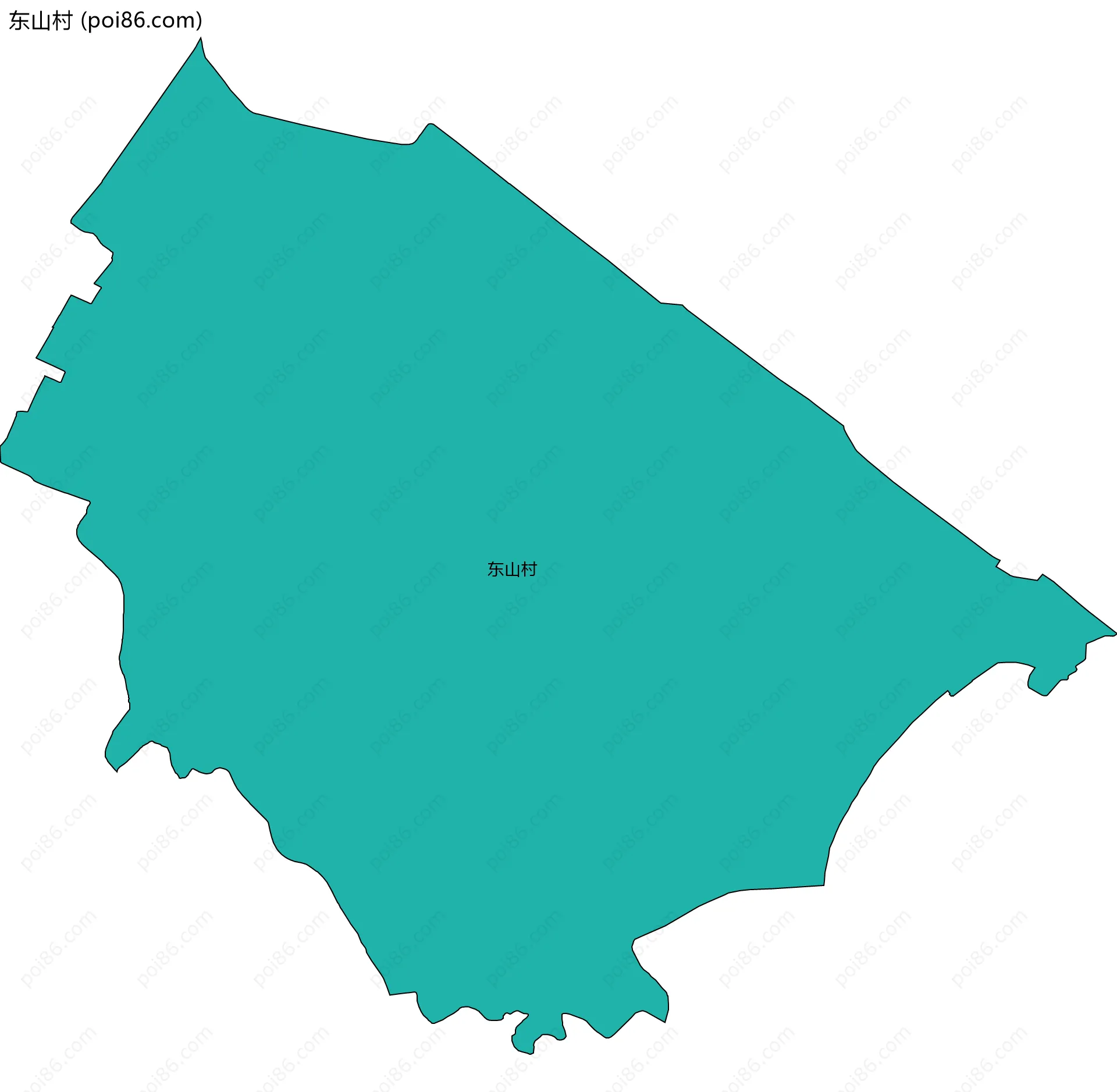 东山村边界地图