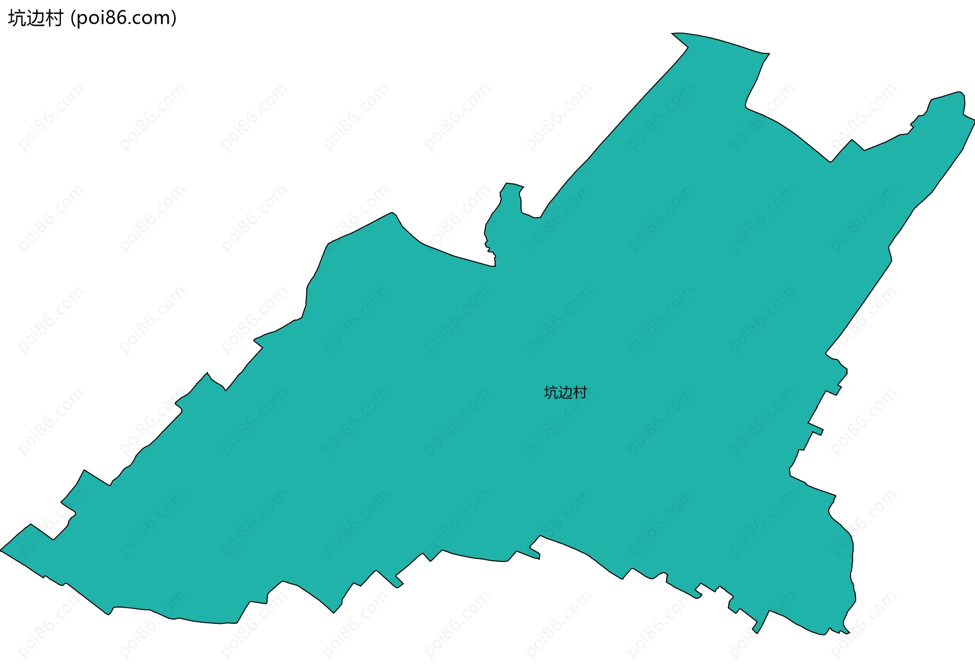 坑边村边界地图