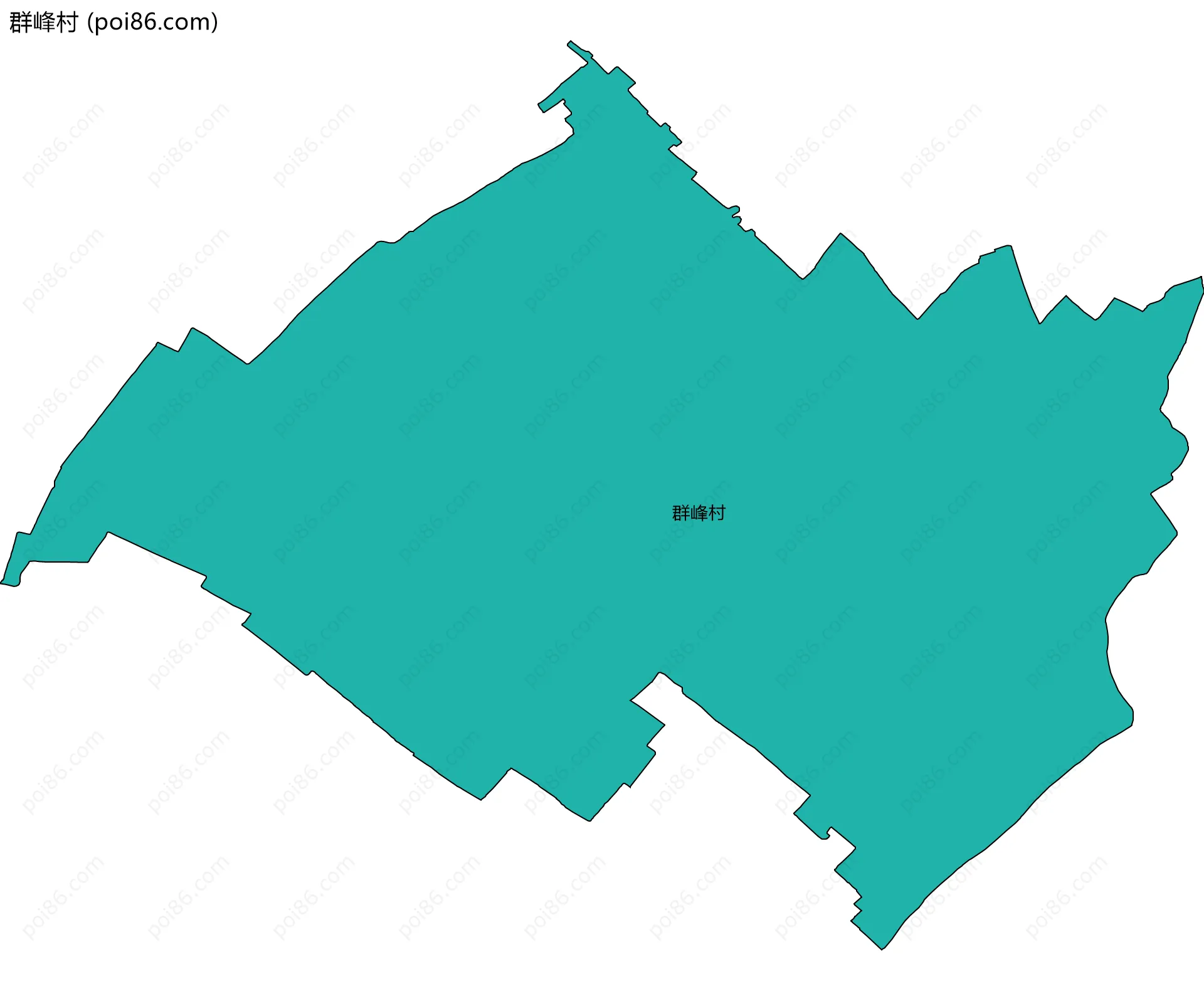 群峰村边界地图