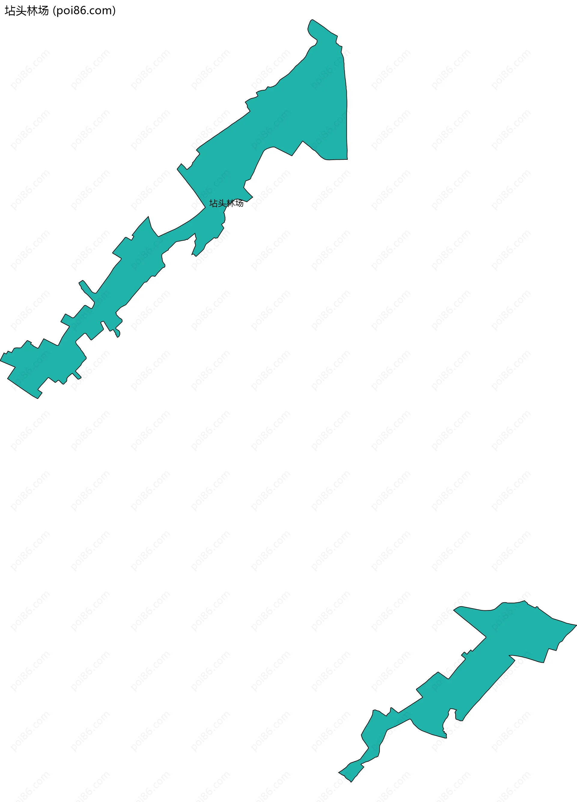 坫头林场边界地图