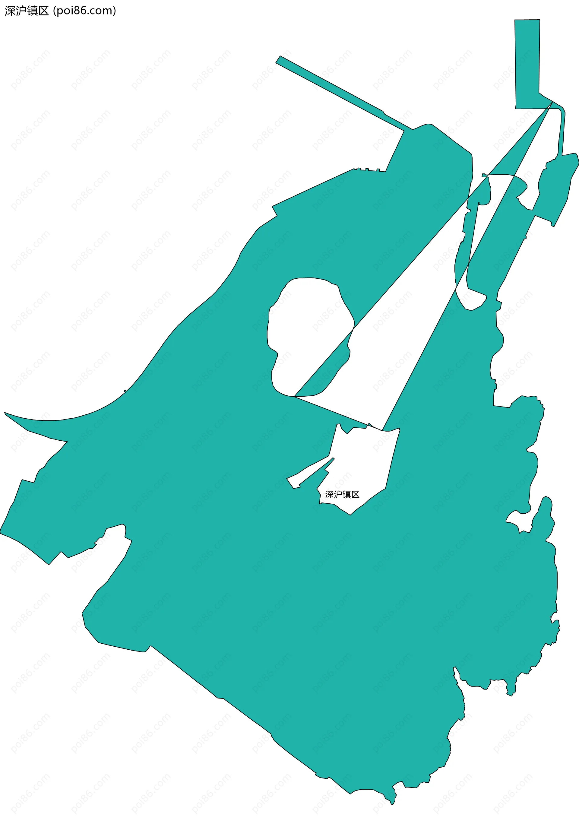 深沪镇区边界地图