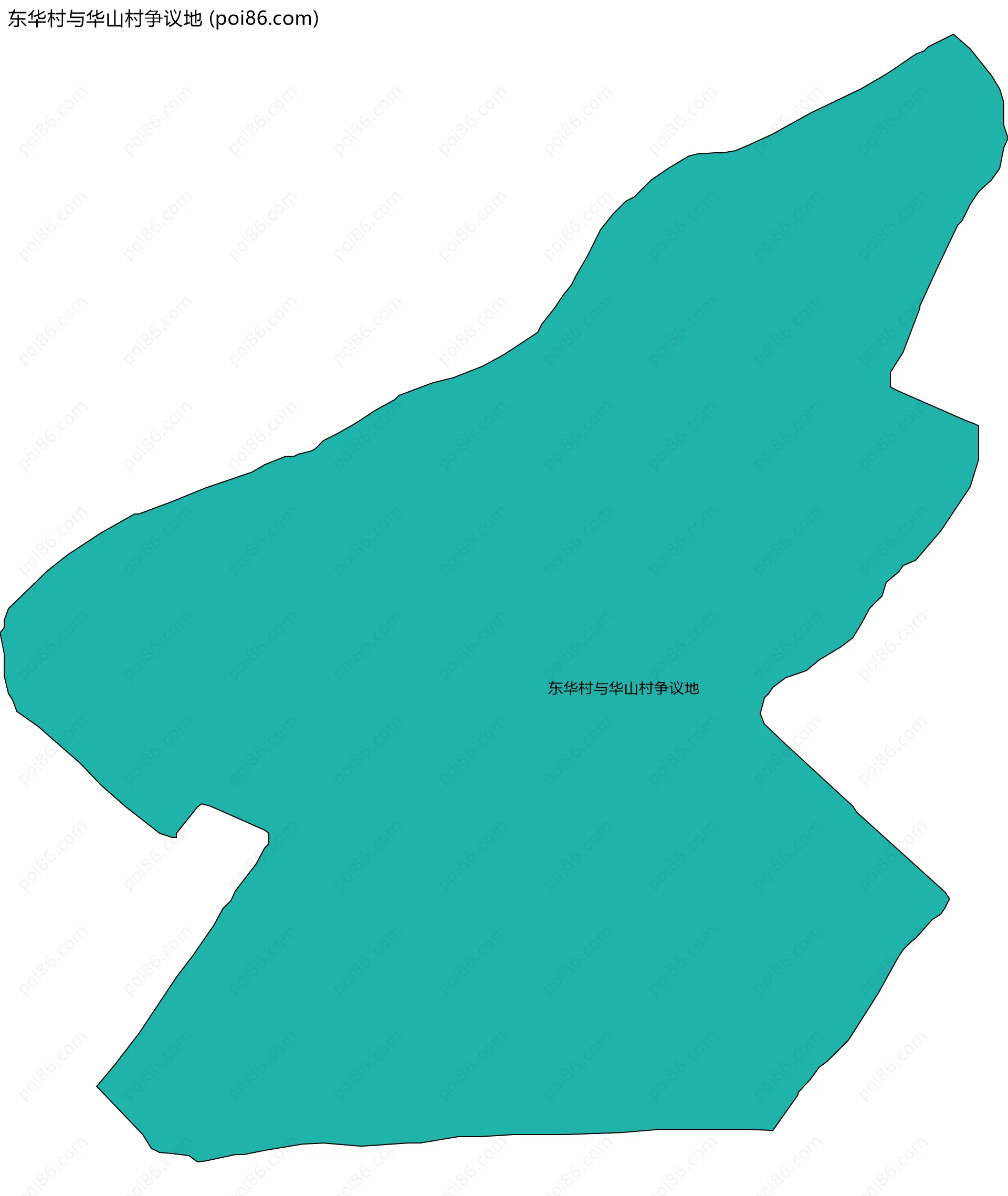 东华村与华山村争议地边界地图