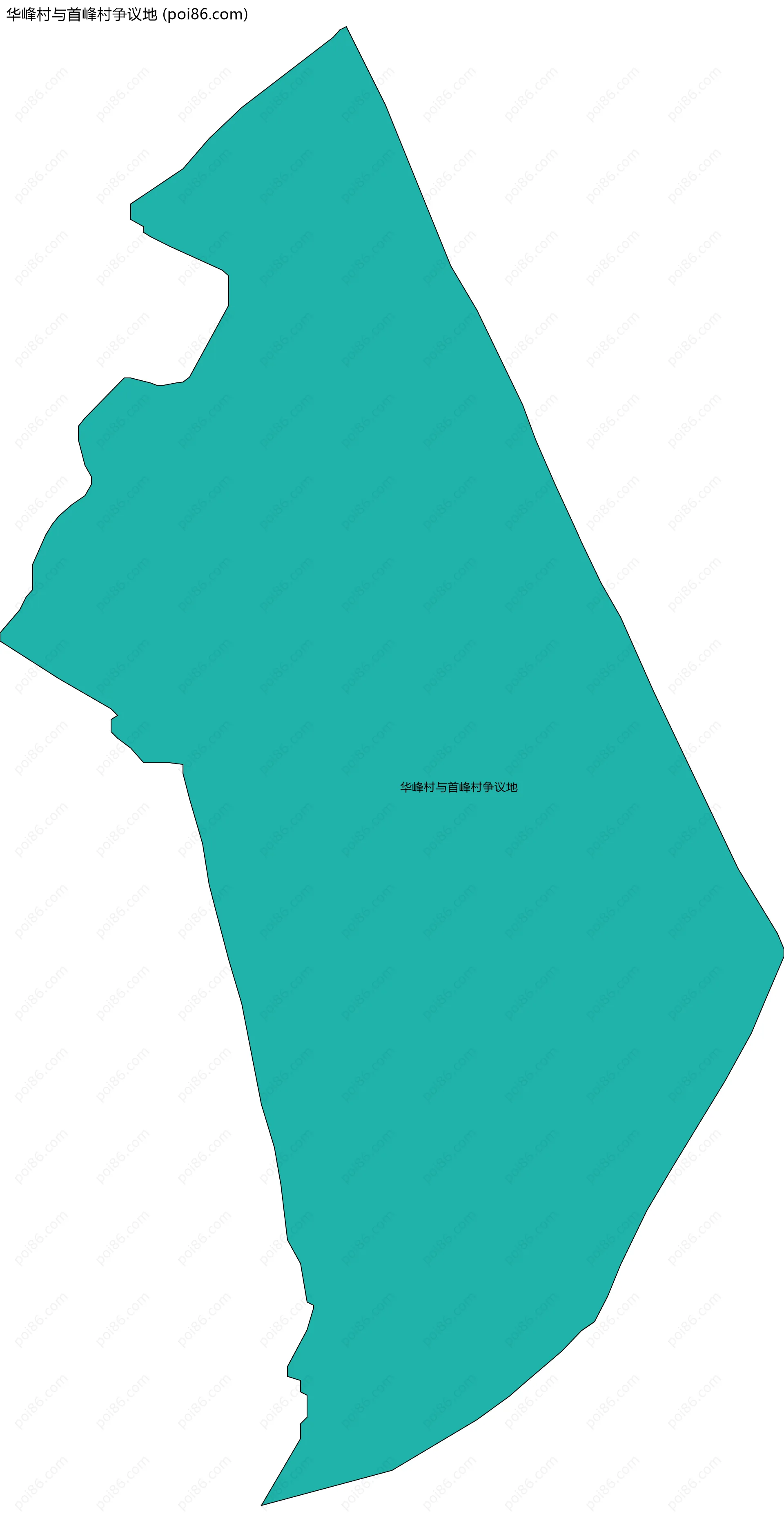 华峰村与首峰村争议地边界地图