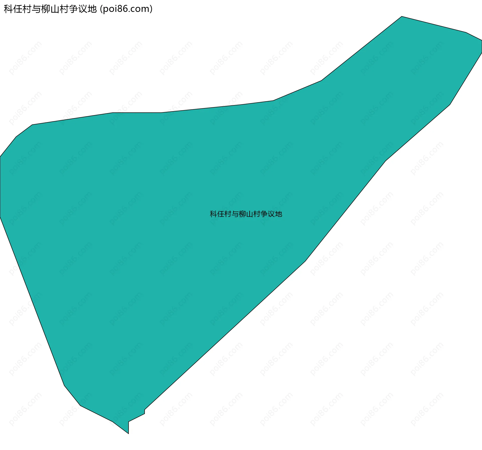 科任村与柳山村争议地边界地图