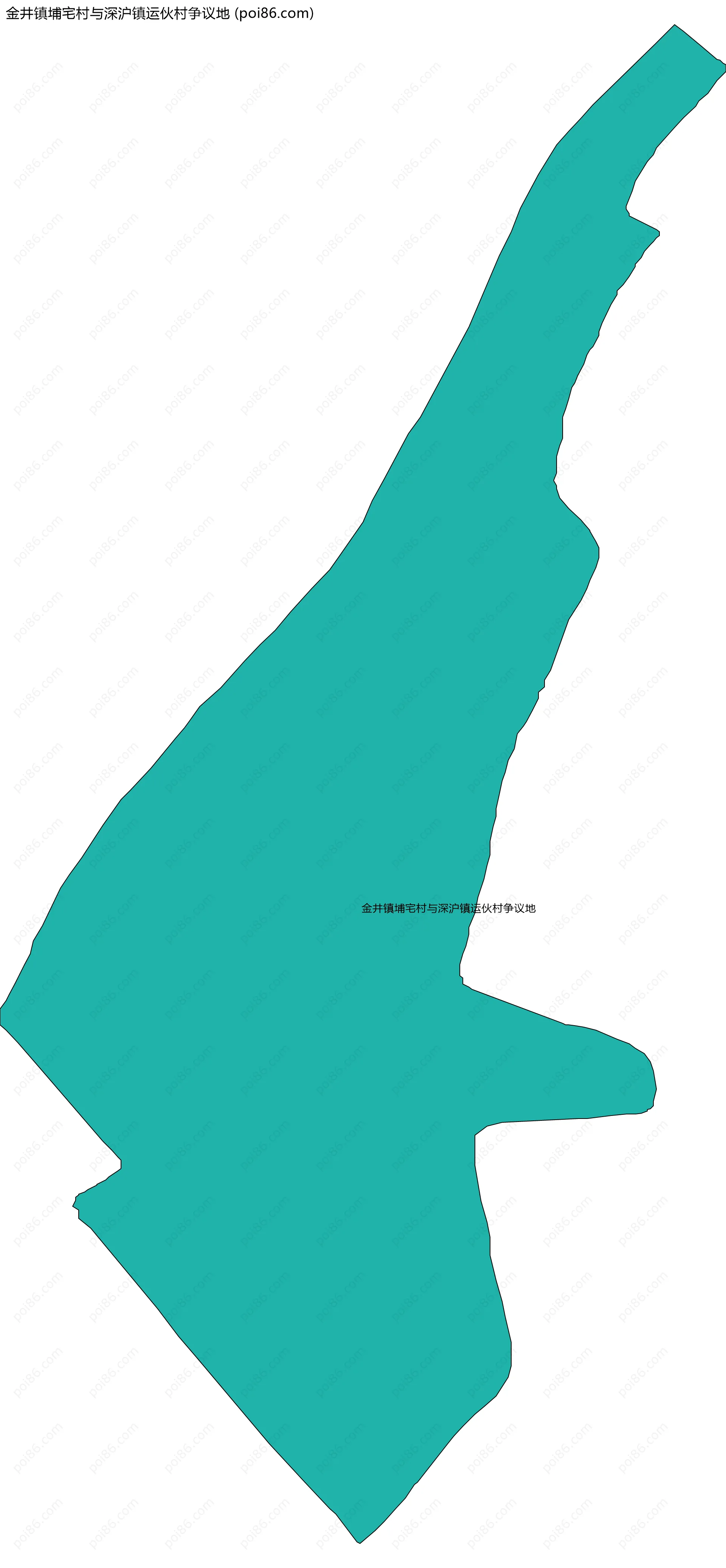 金井镇埔宅村与深沪镇运伙村争议地边界地图