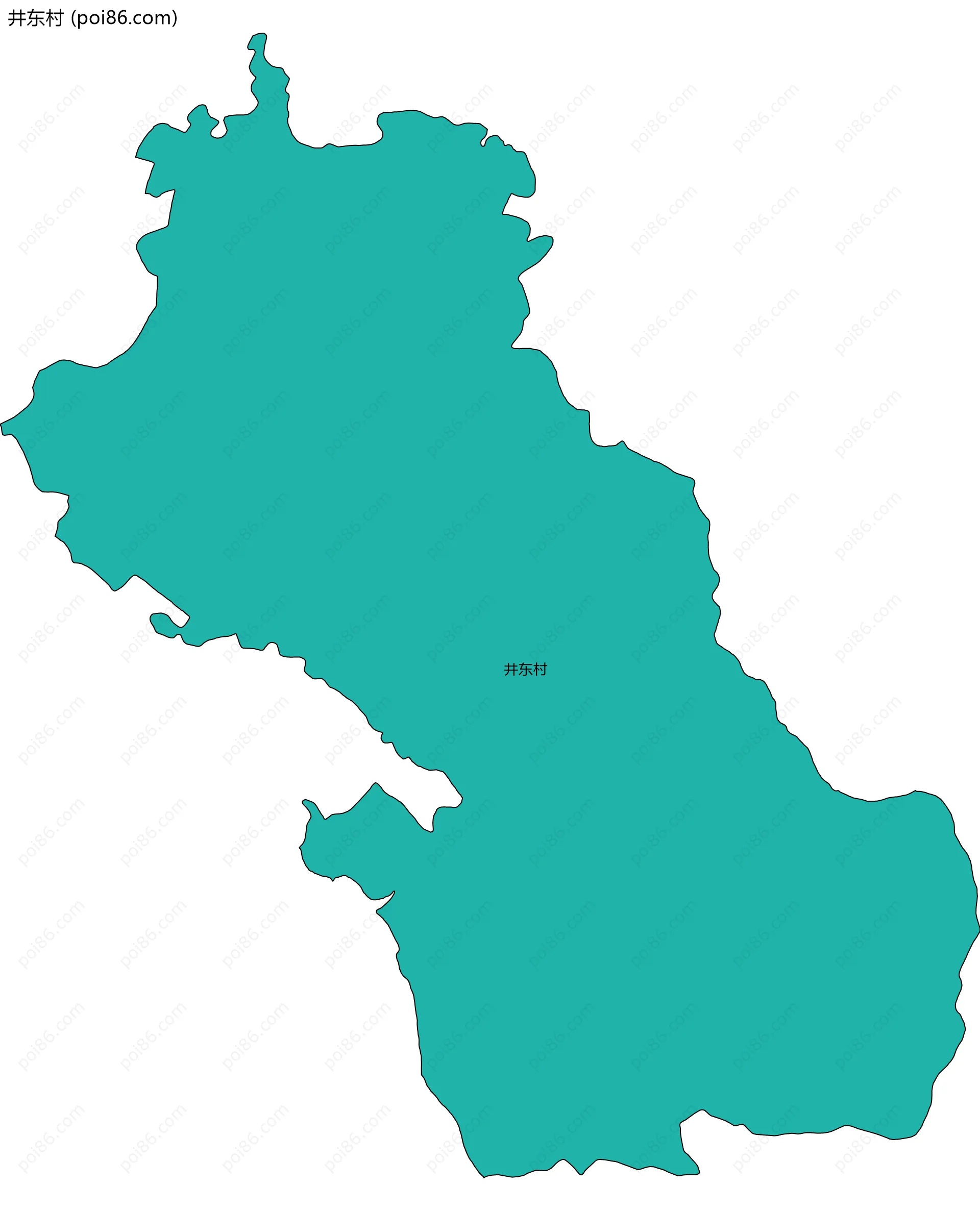 井东村边界地图