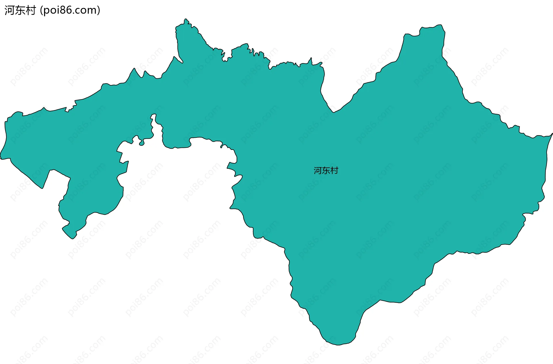 河东村边界地图
