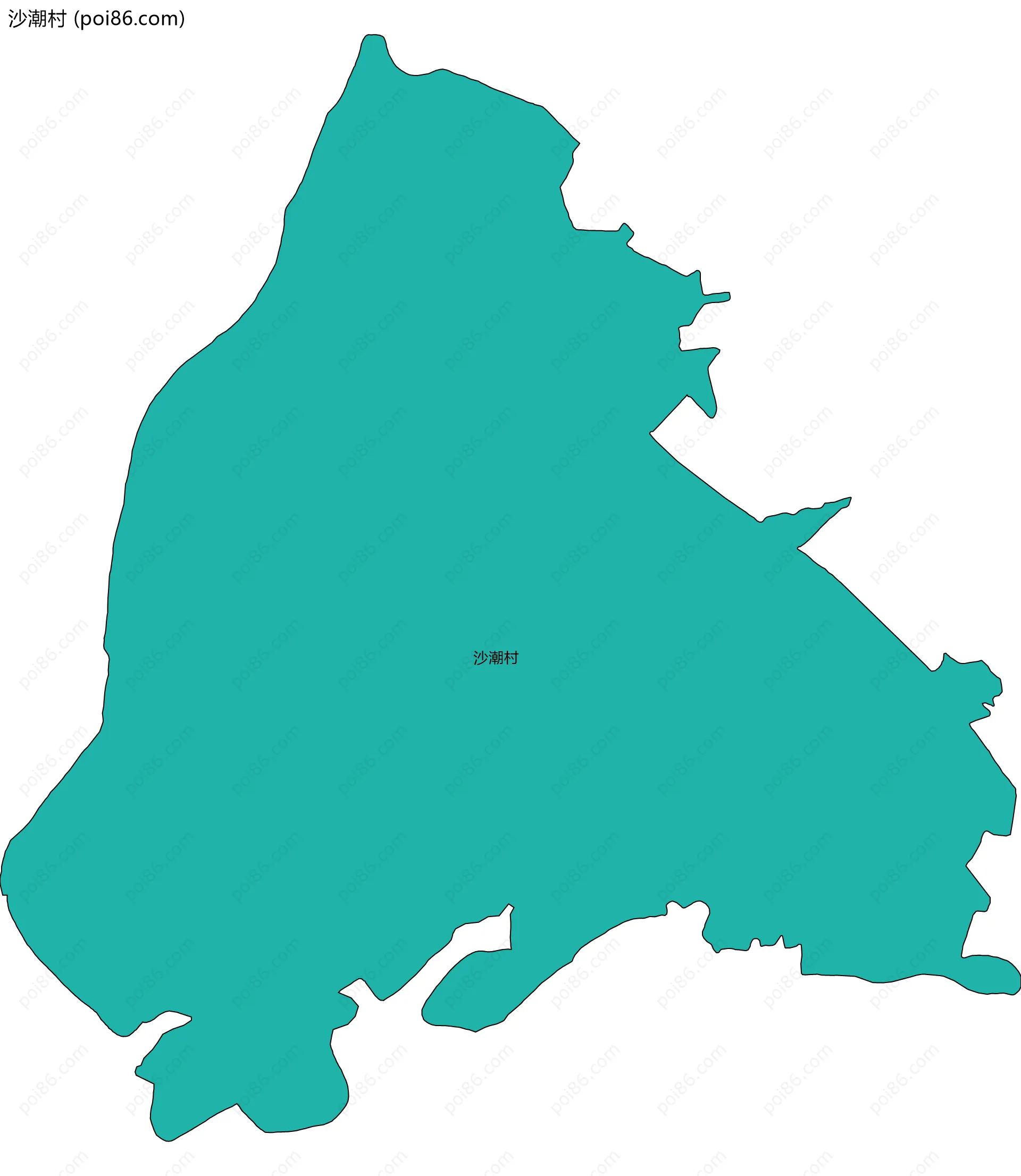 沙潮村边界地图