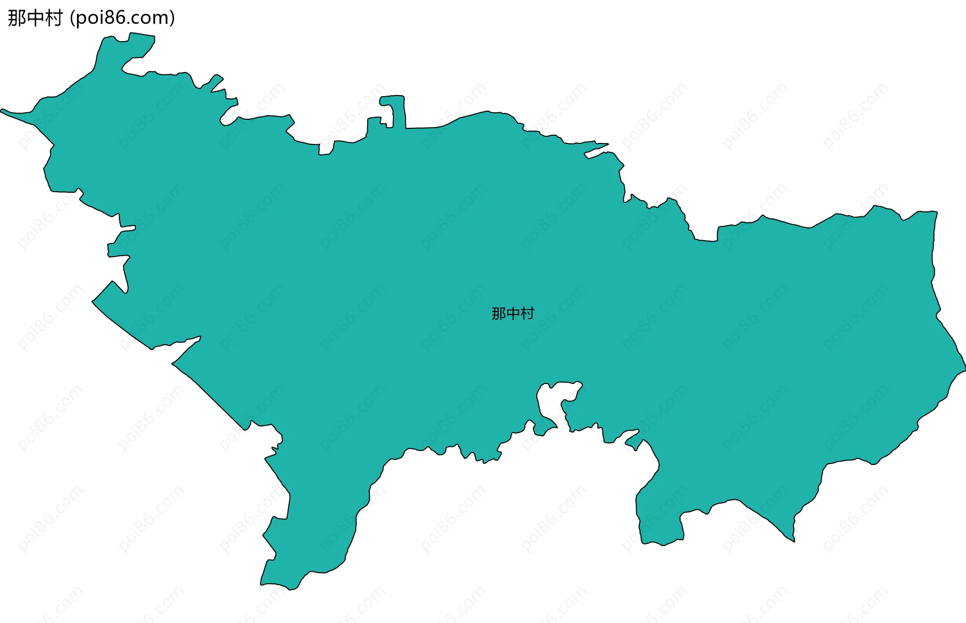 那中村边界地图