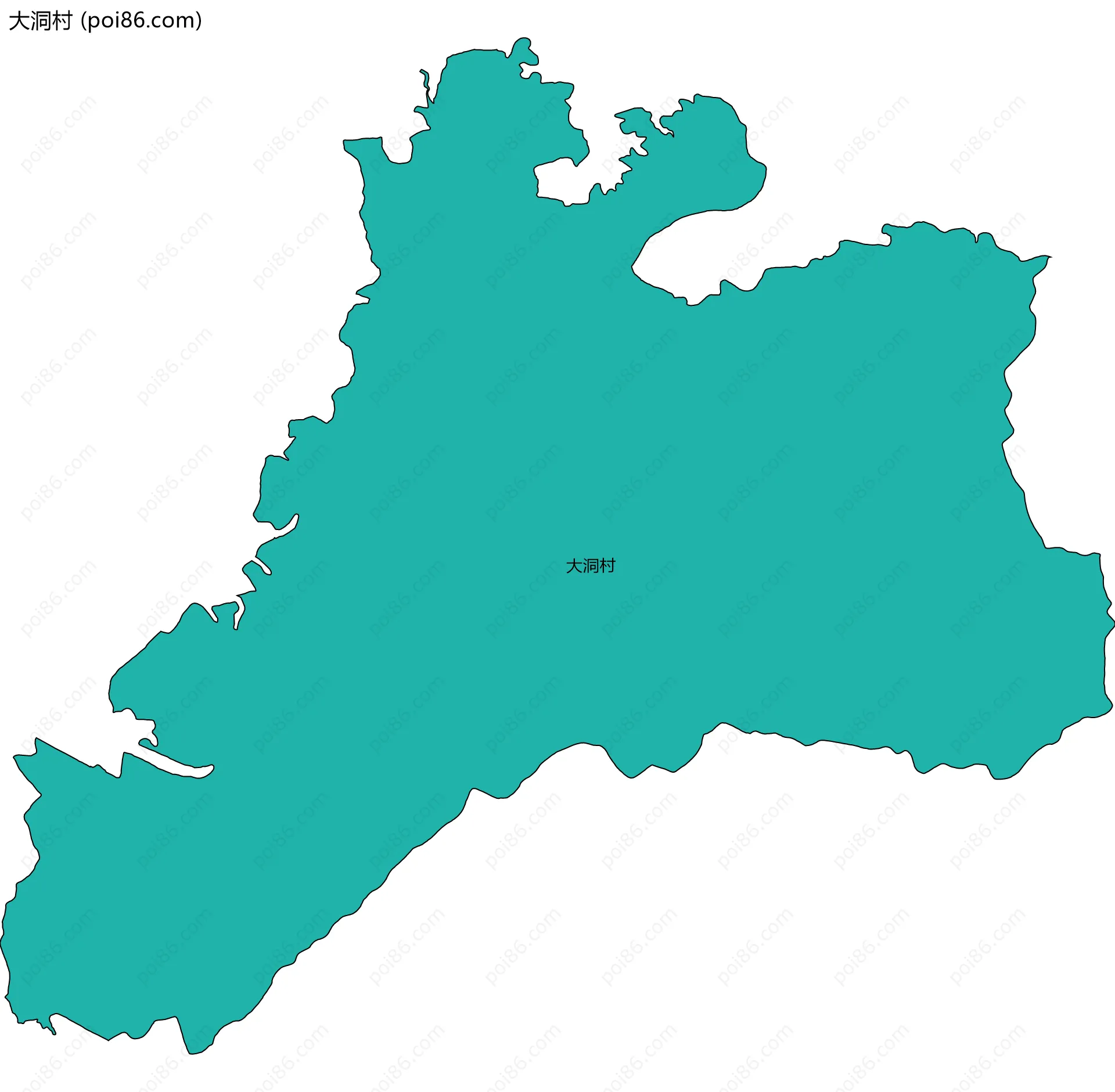 大洞村边界地图