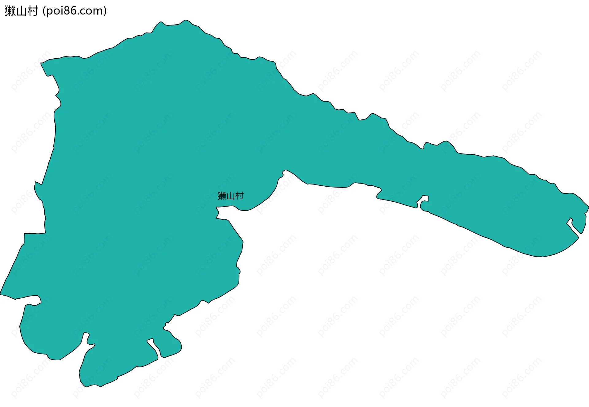 獭山村边界地图