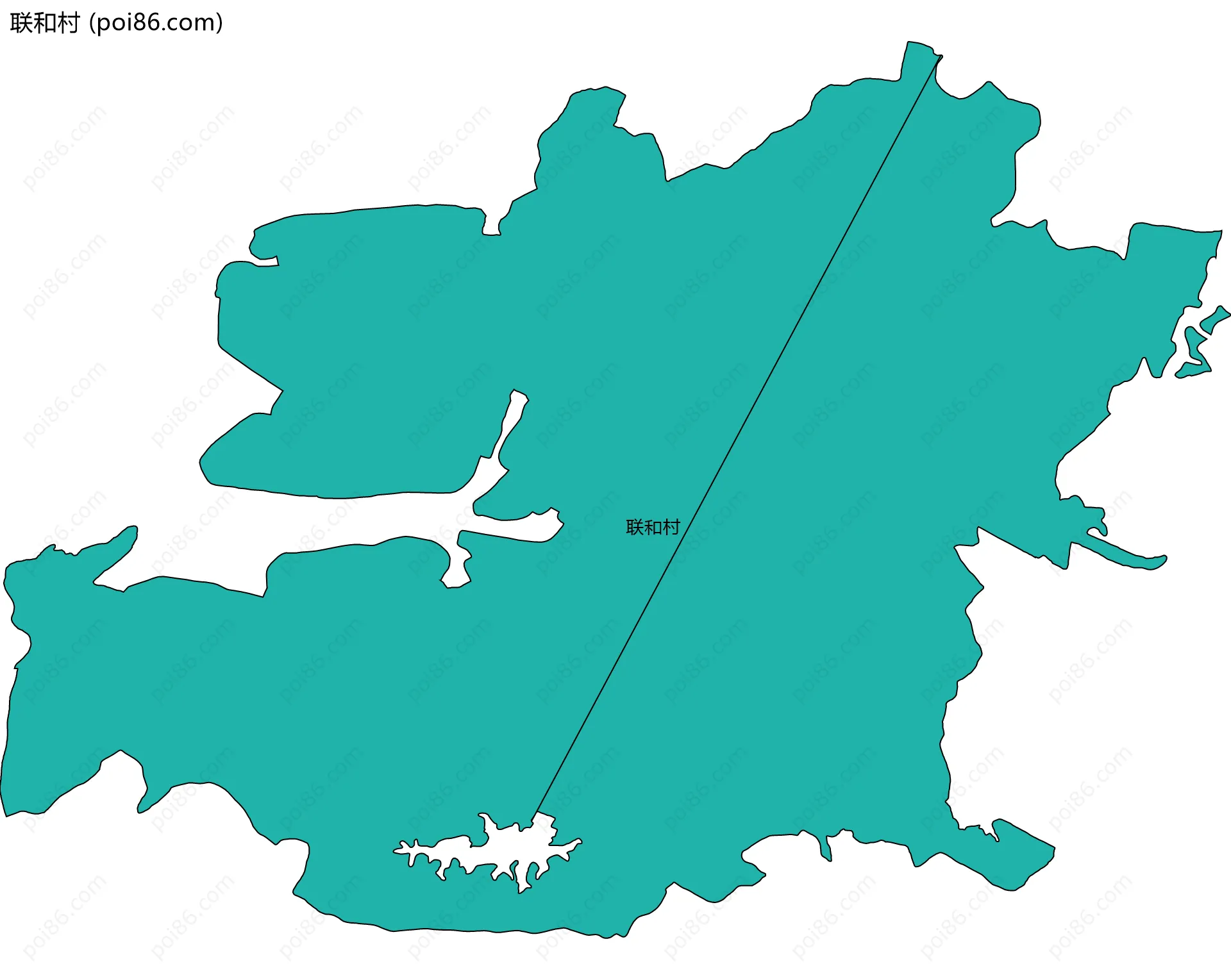 联和村边界地图
