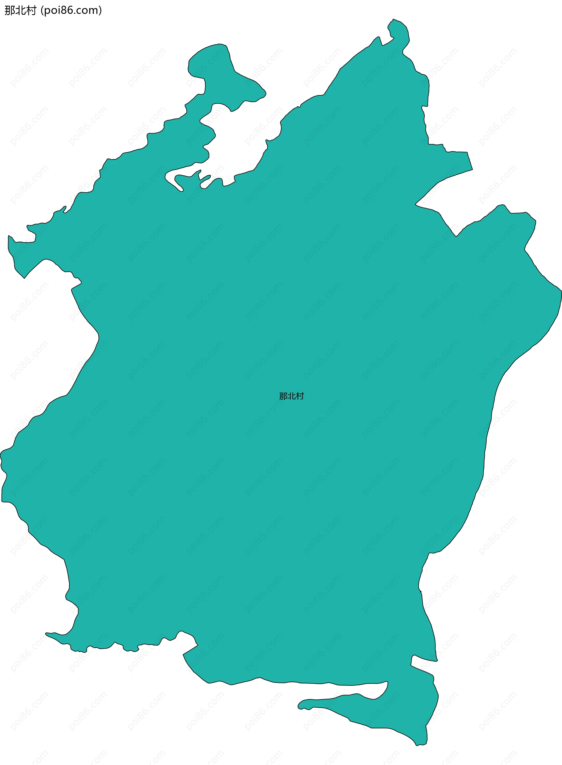 那北村边界地图