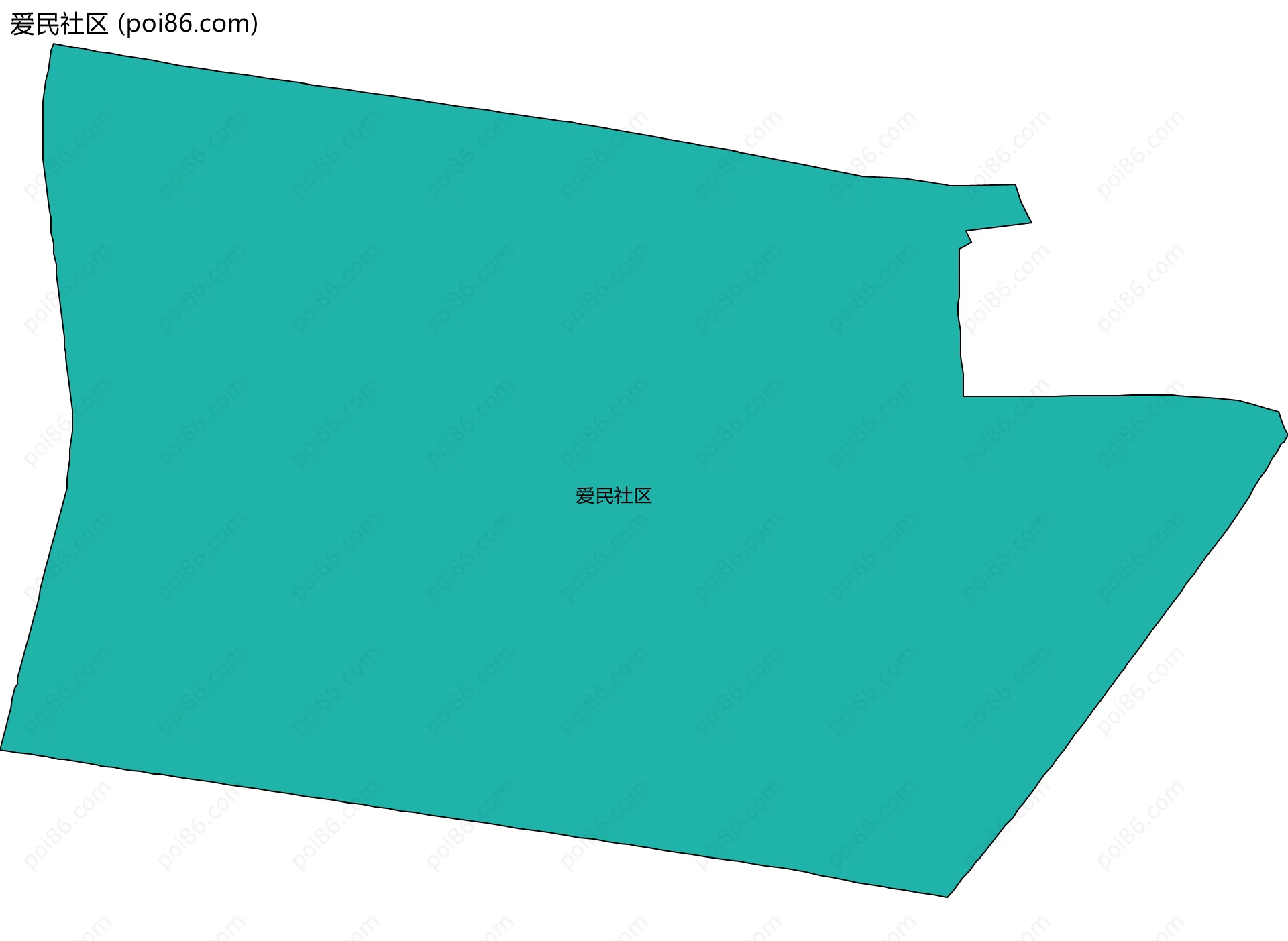 爱民社区边界地图