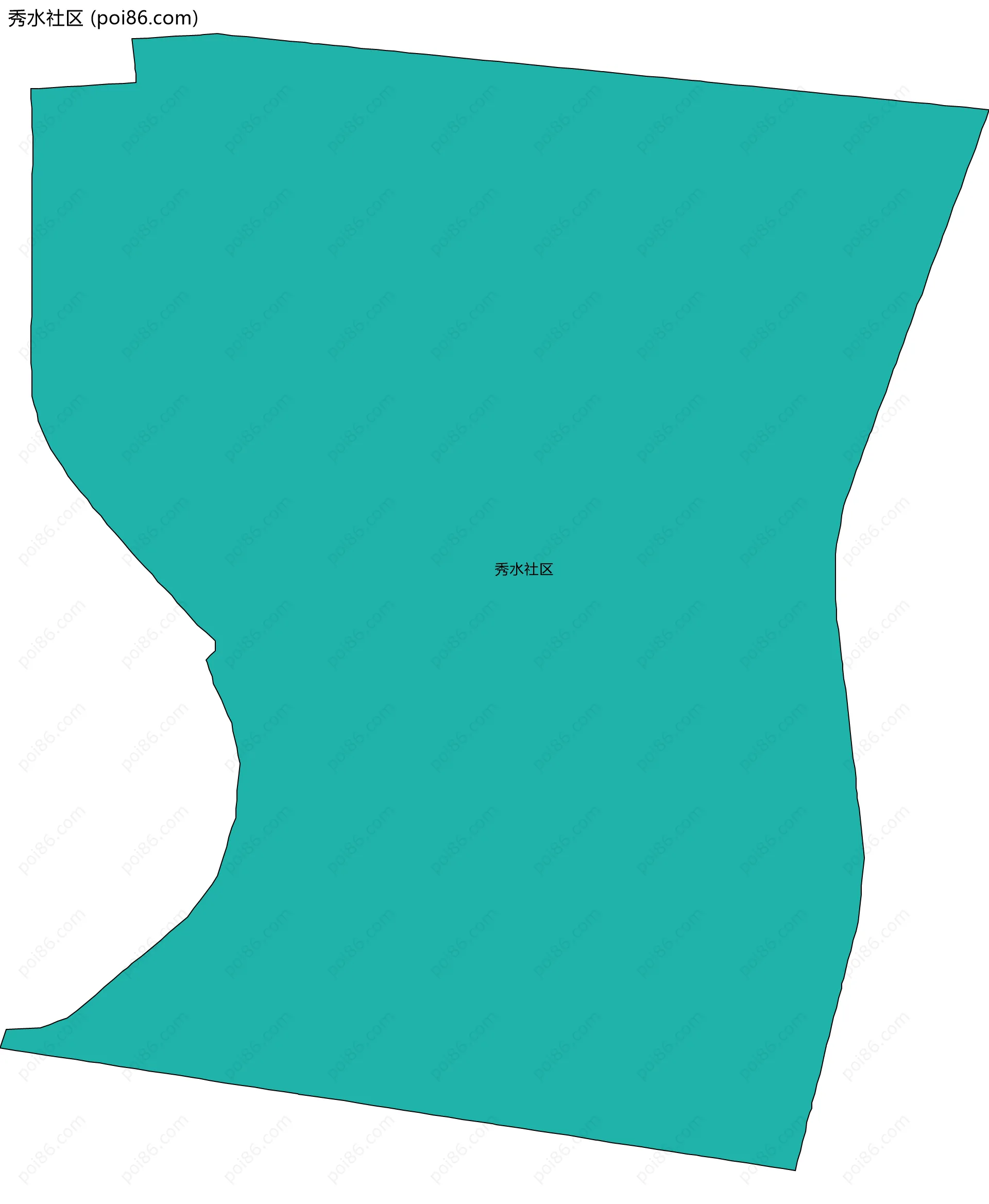 秀水社区边界地图