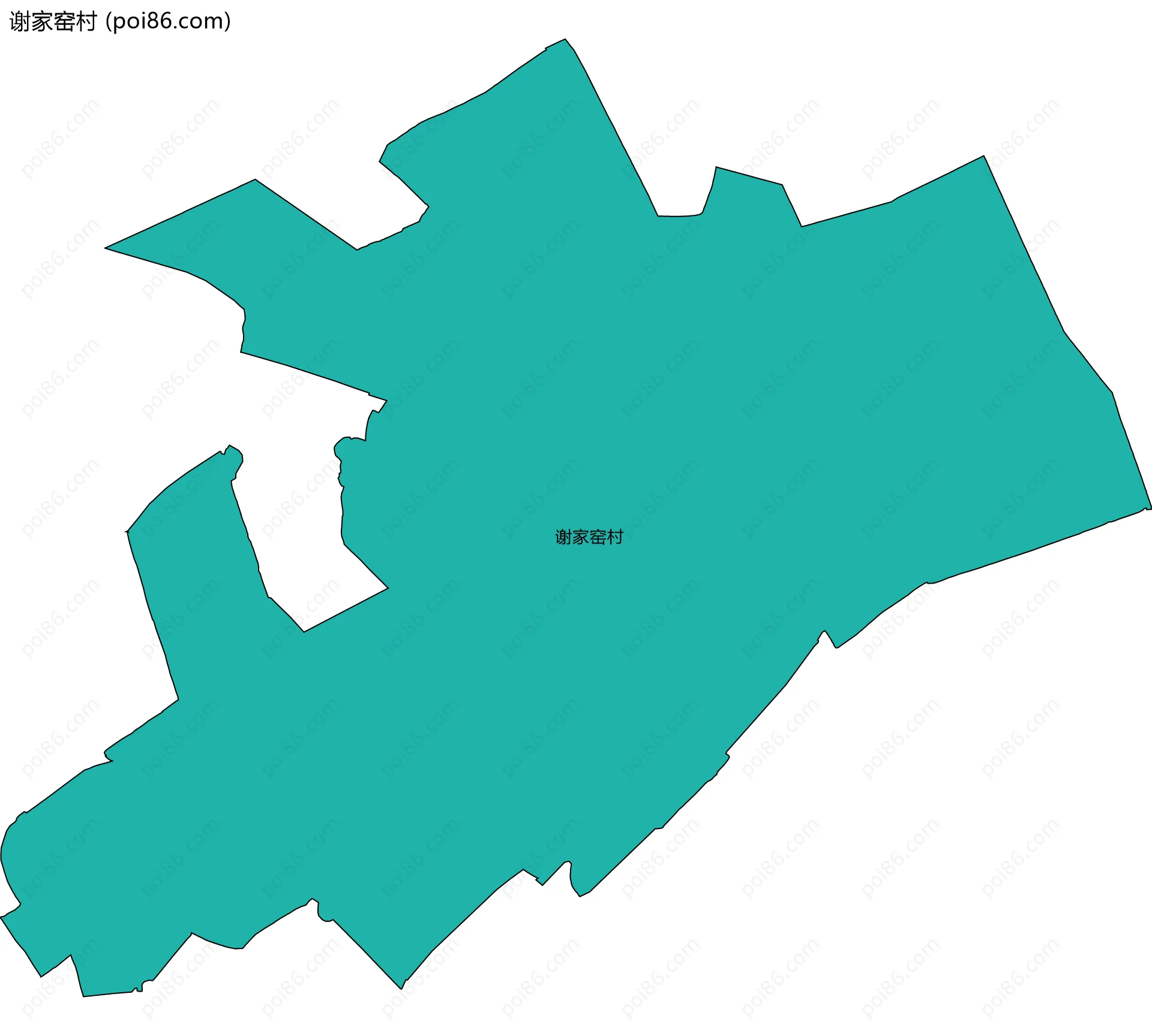 谢家窑村边界地图