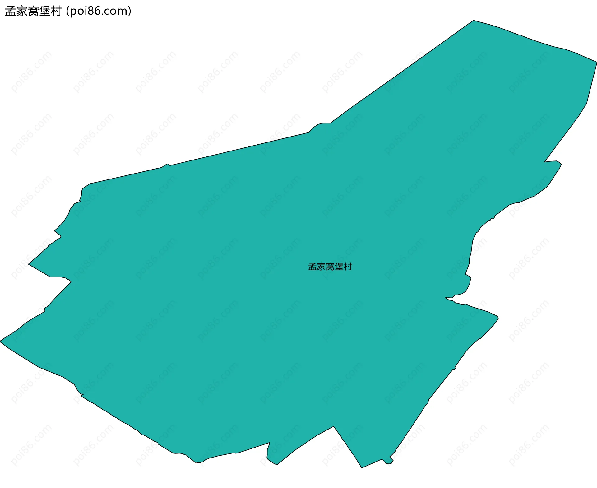 孟家窝堡村边界地图