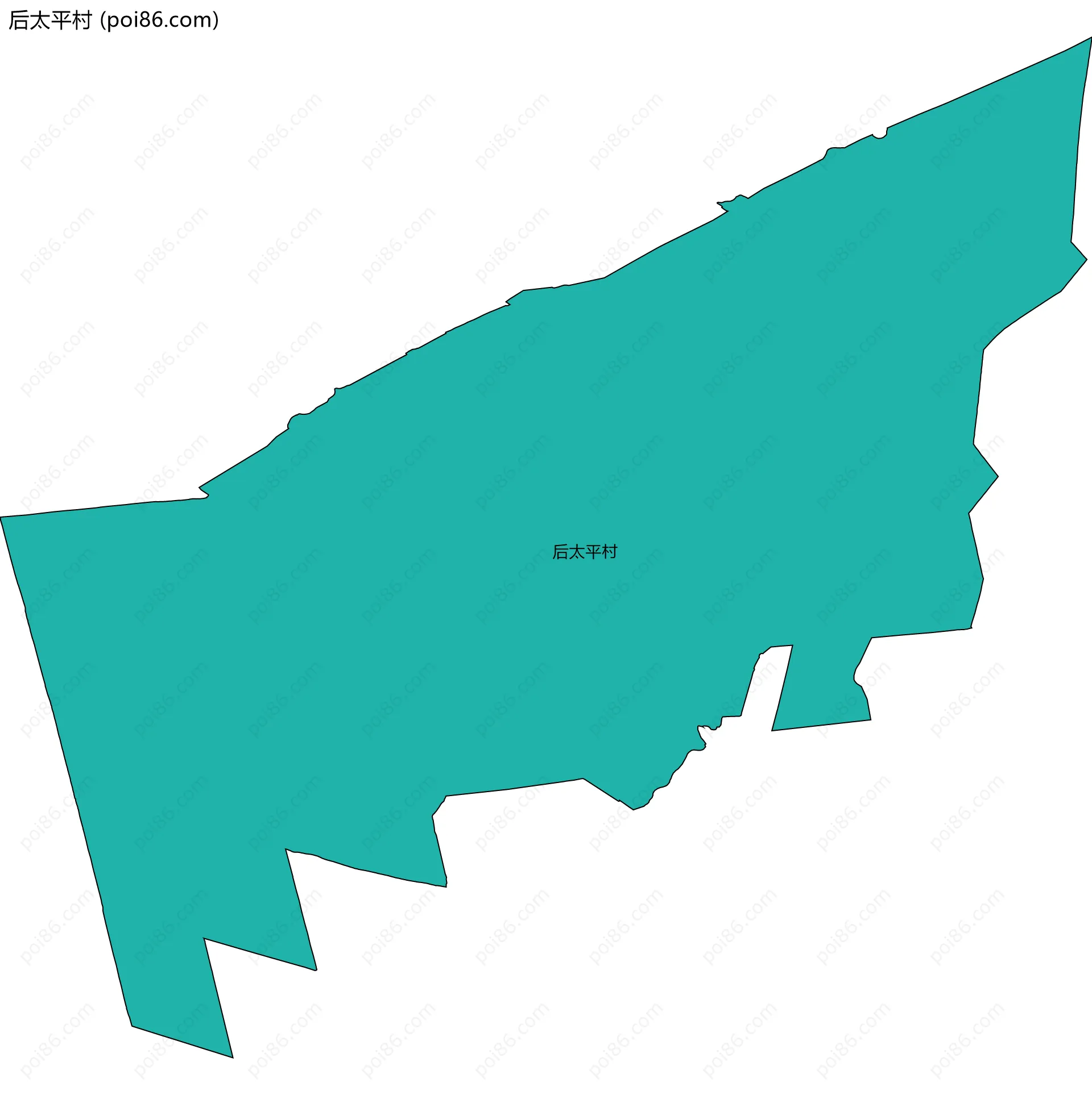 后太平村边界地图