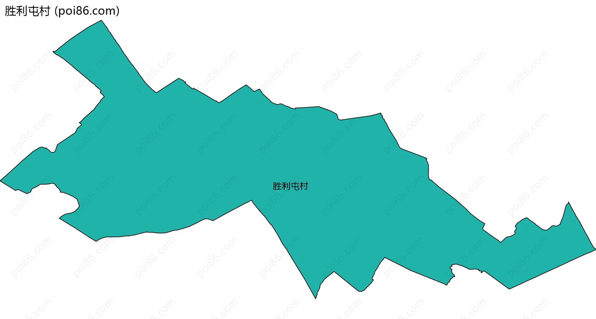 胜利屯村边界地图