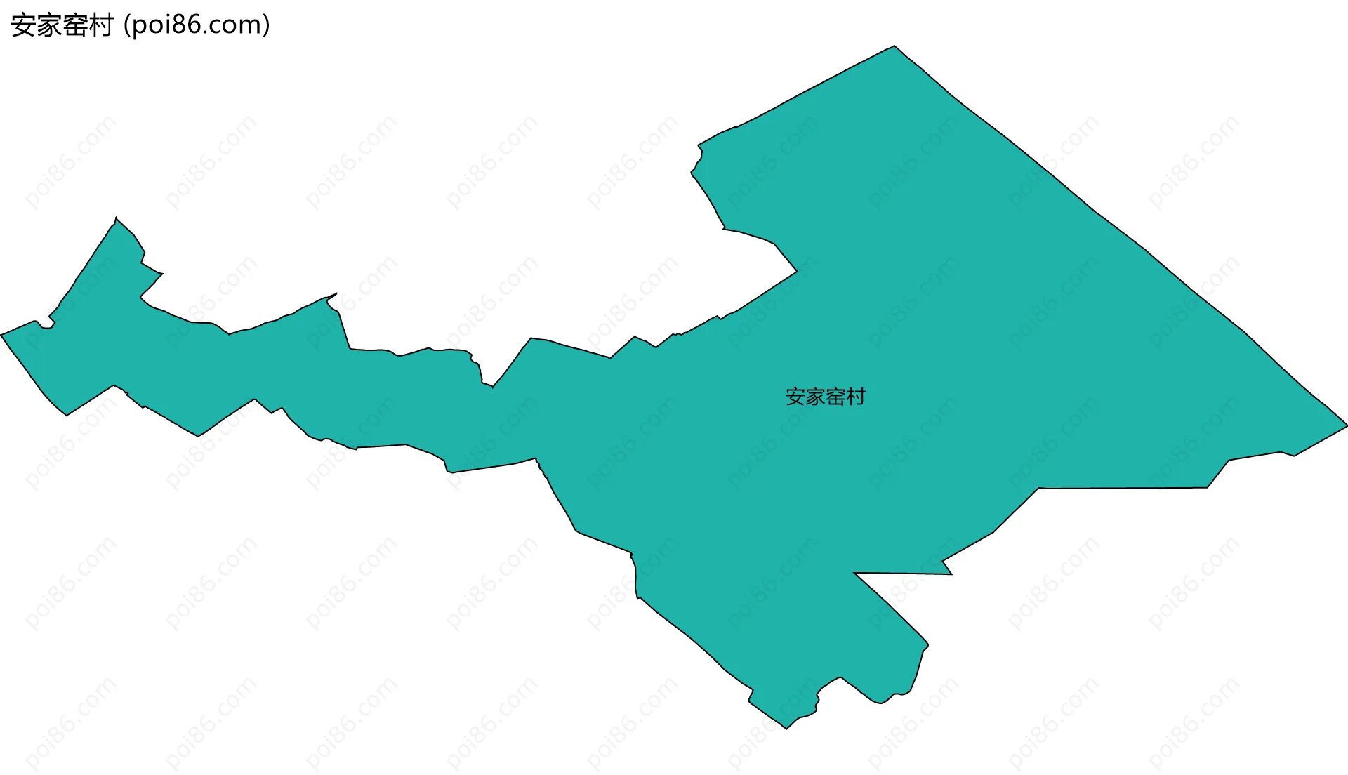 安家窑村边界地图