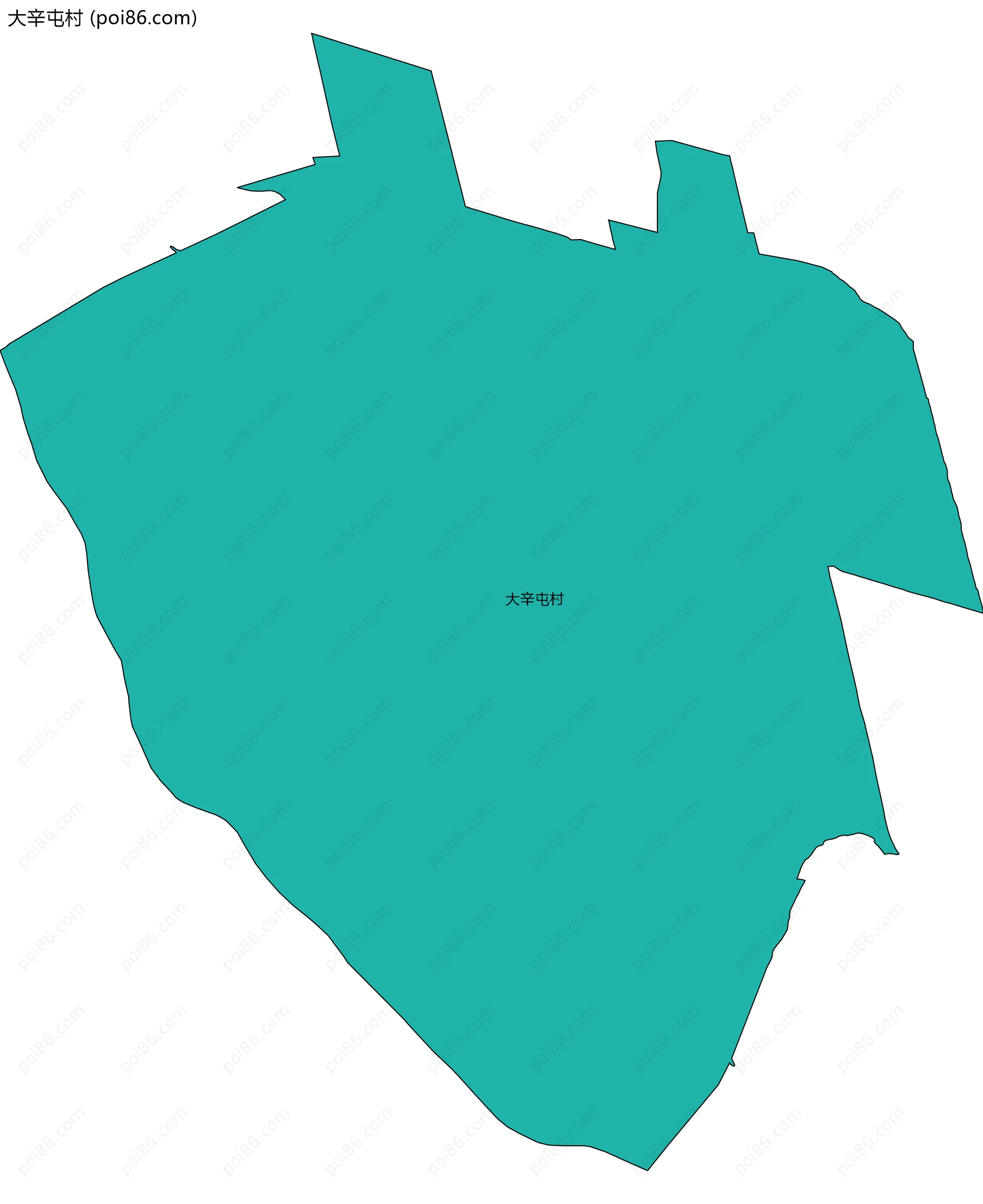 大辛屯村边界地图