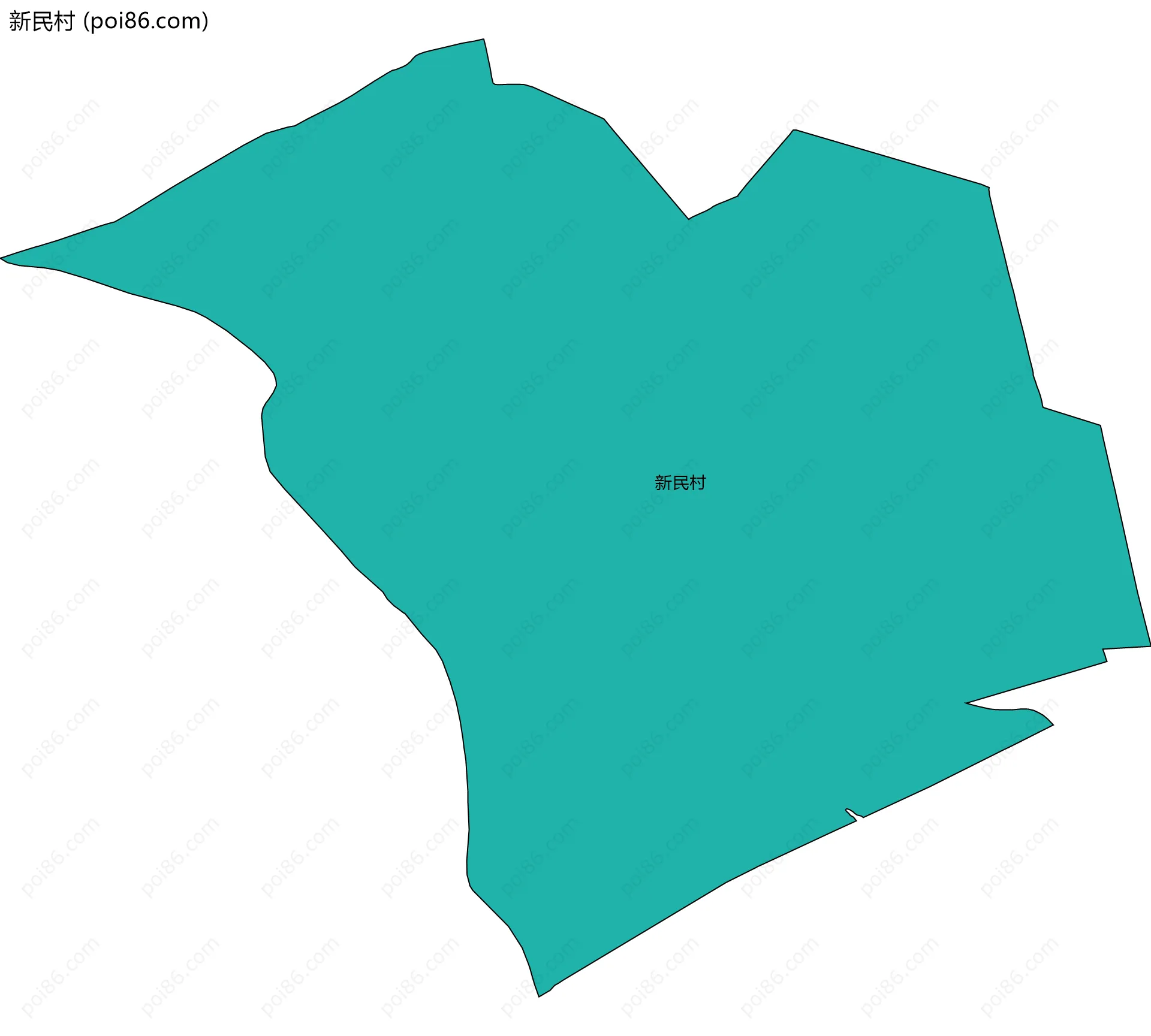 新民村边界地图