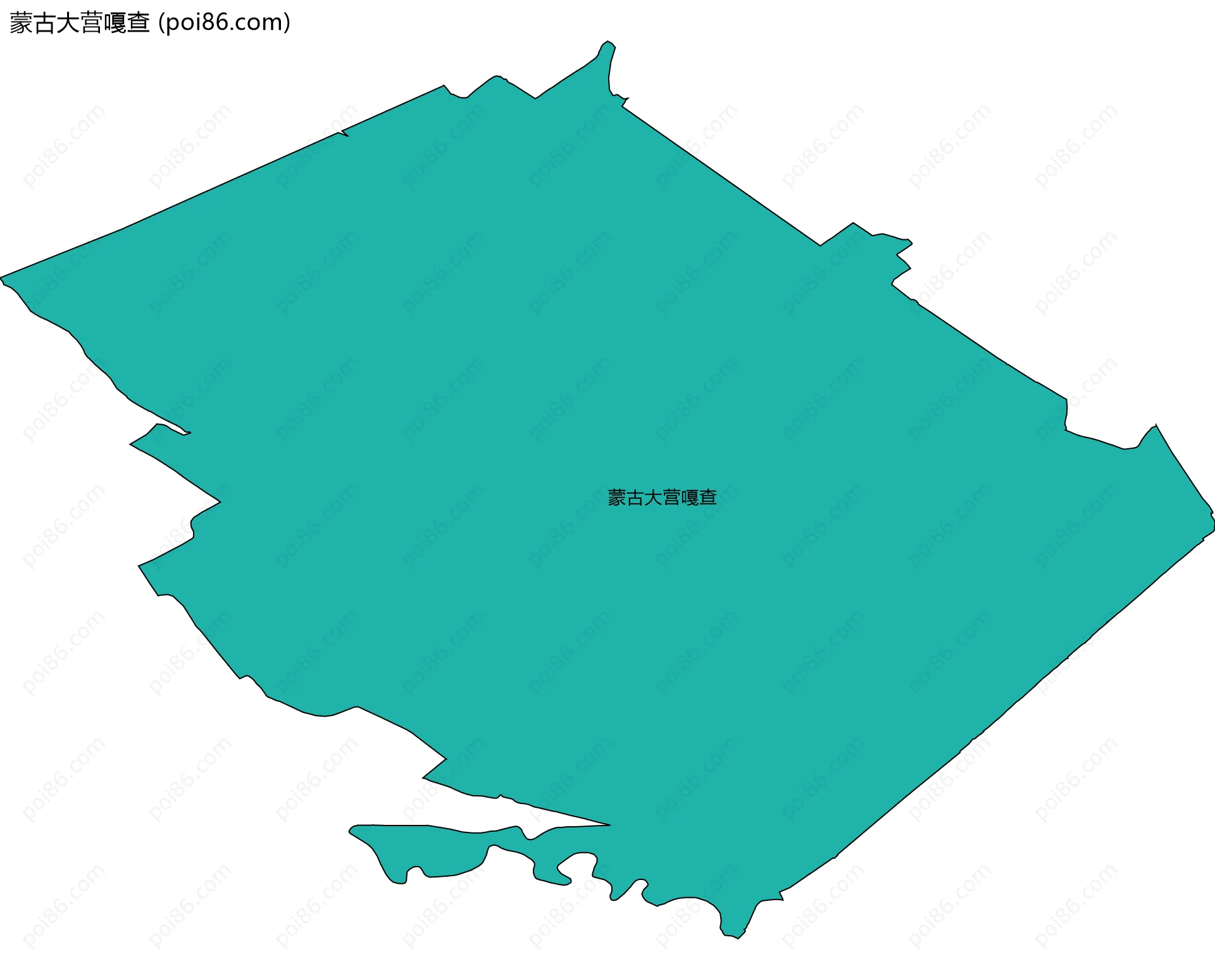 蒙古大营嘎查边界地图