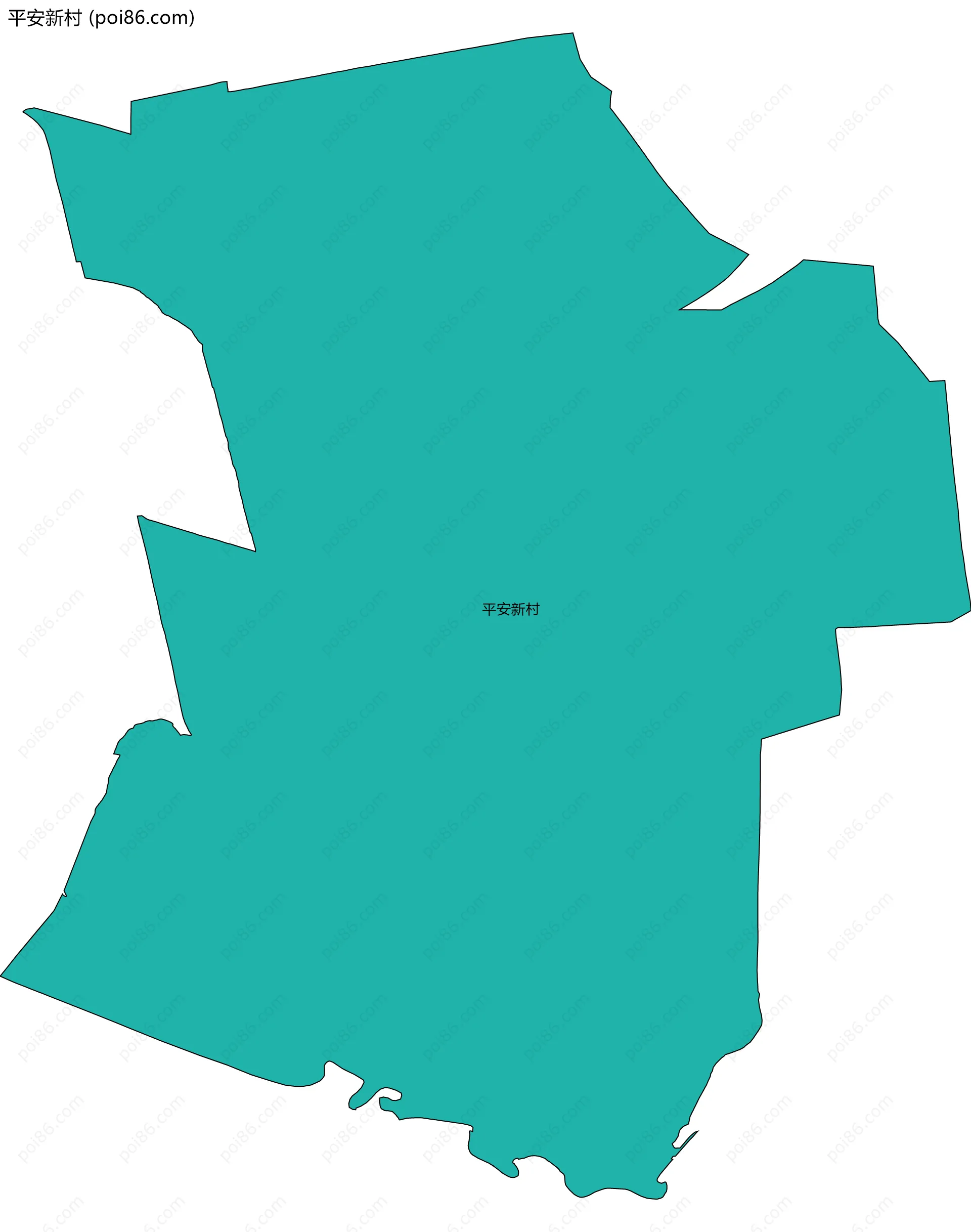 平安新村边界地图