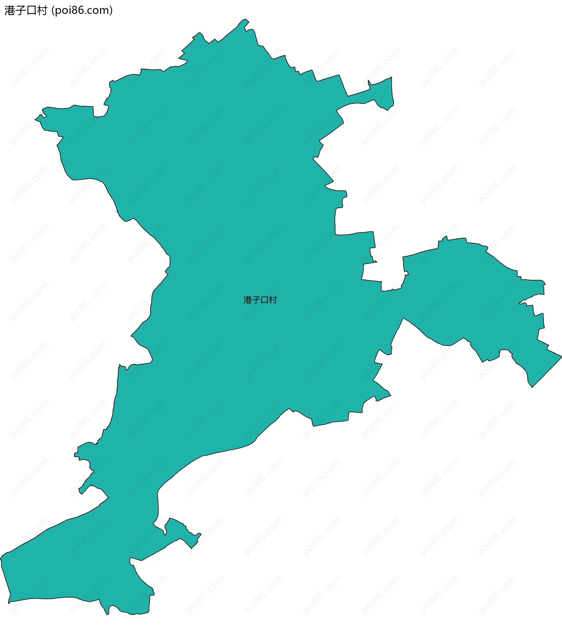 港子口村边界地图