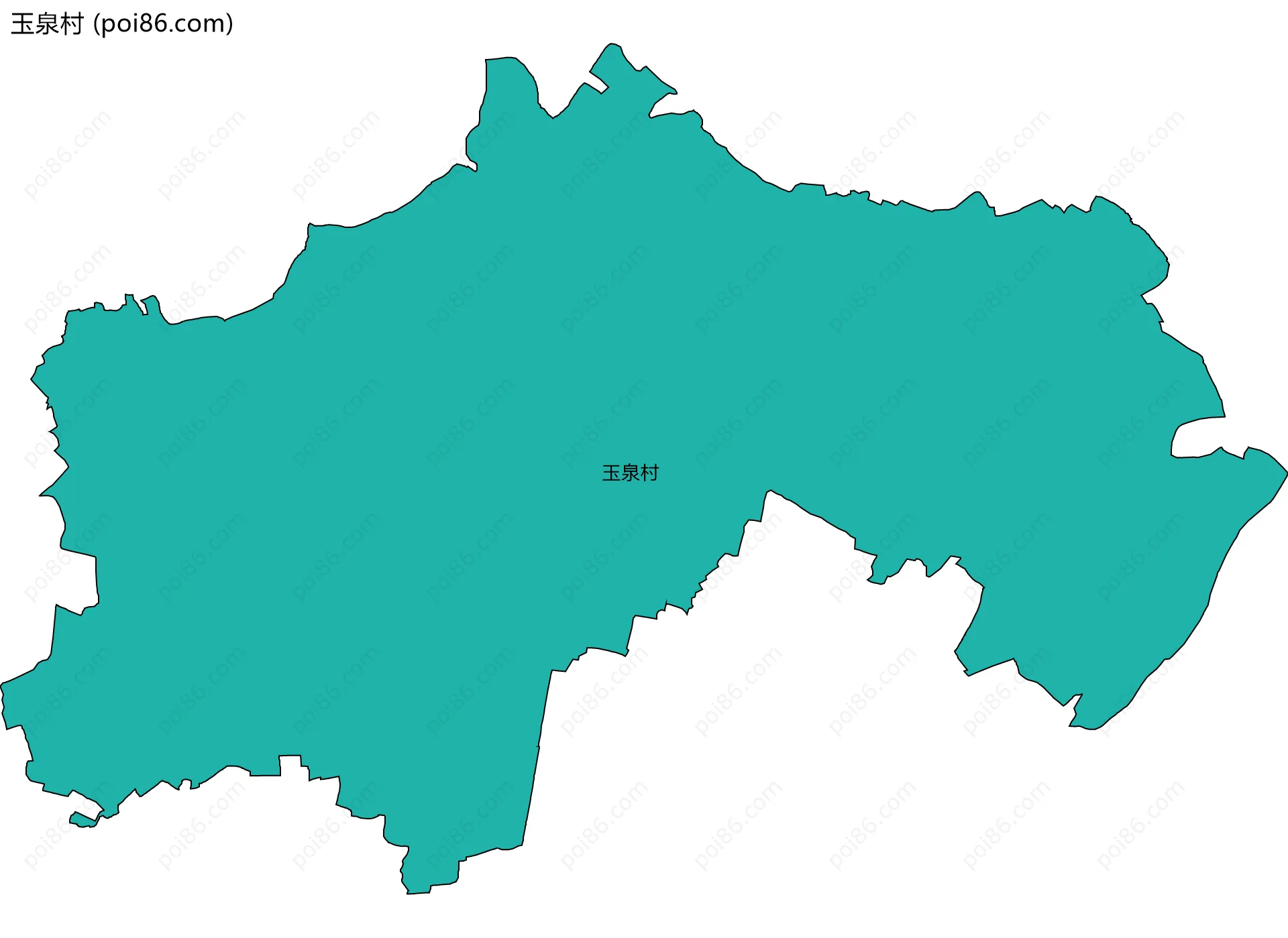 玉泉村边界地图