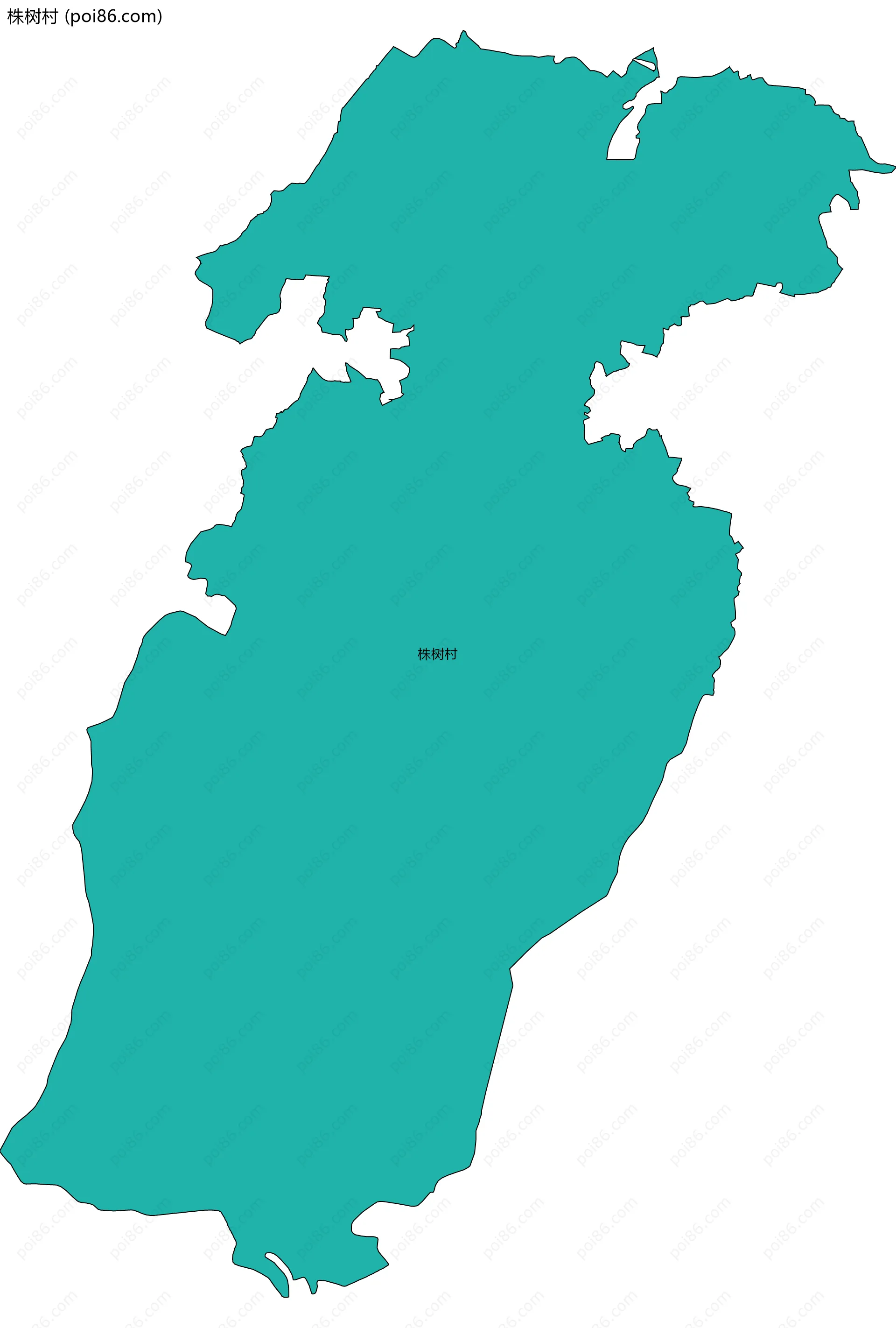 株树村边界地图