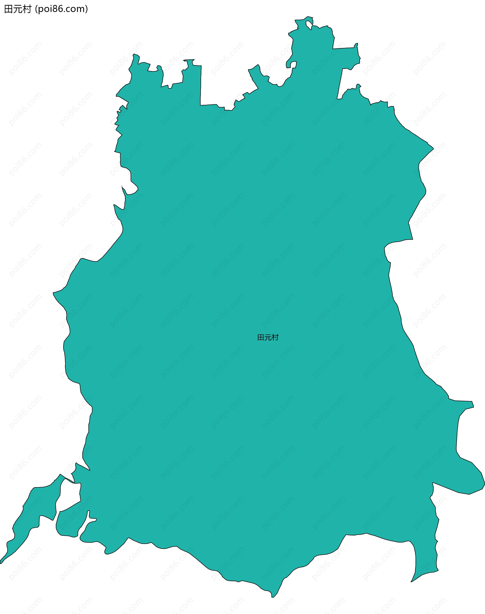 田元村边界地图