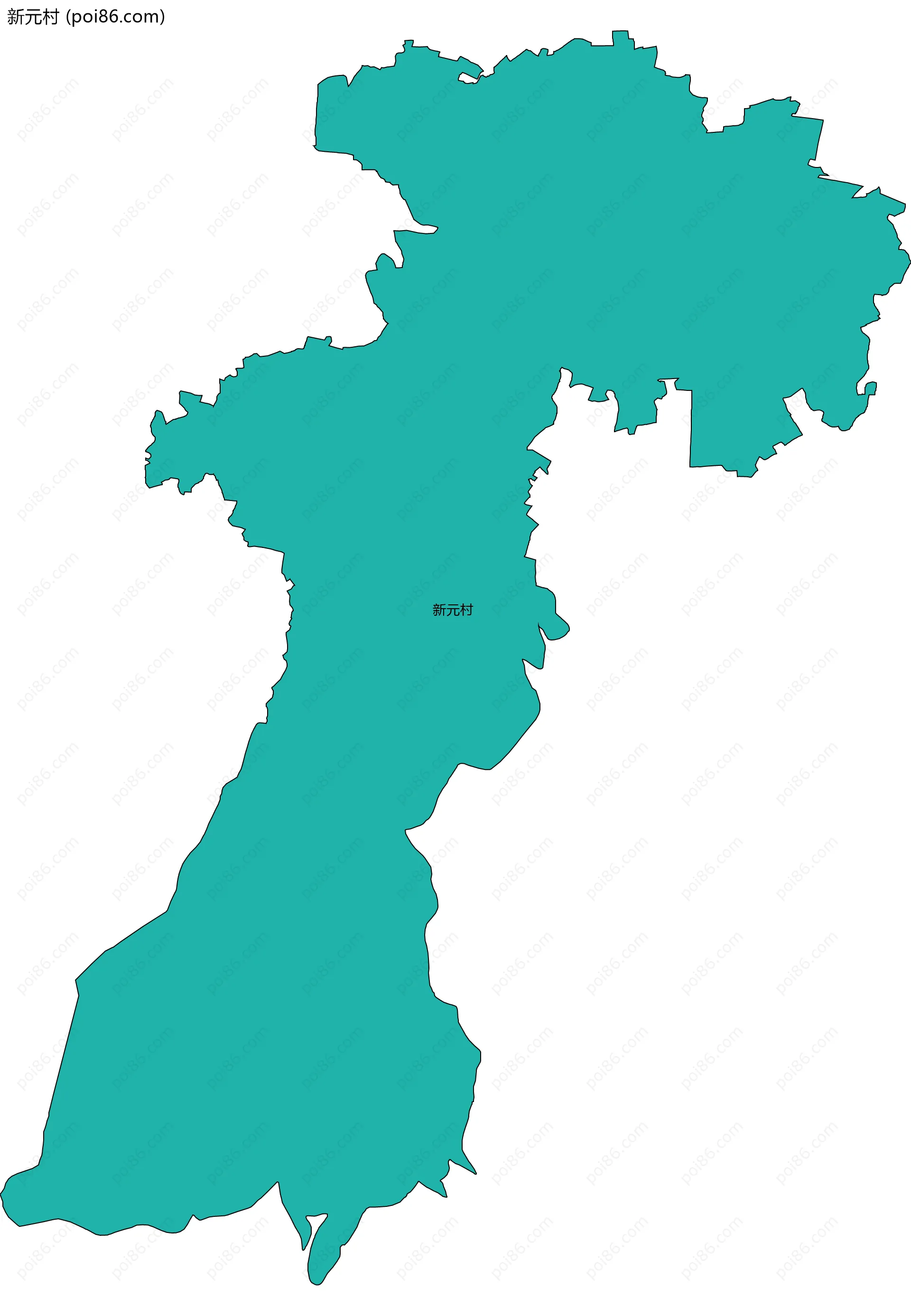 新元村边界地图