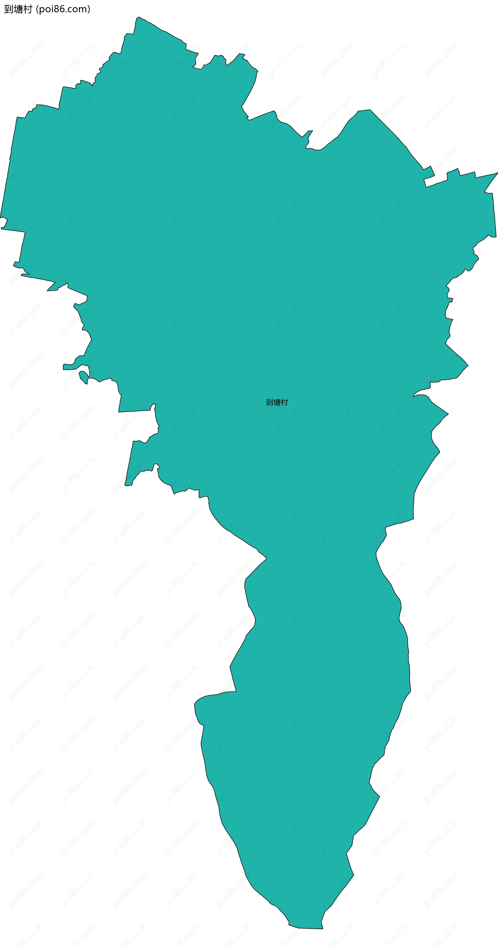 到塘村边界地图