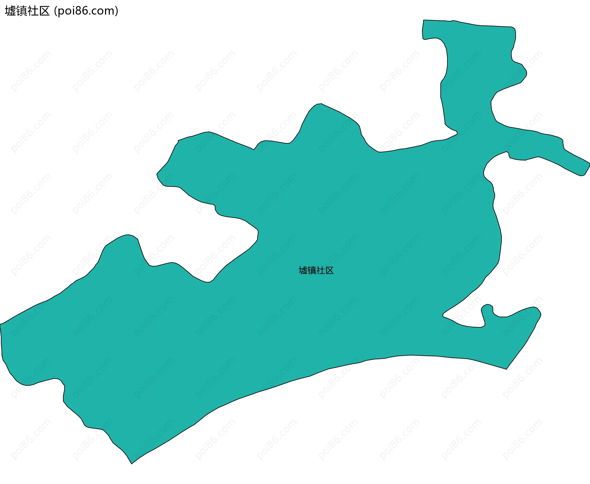 墟镇社区边界地图