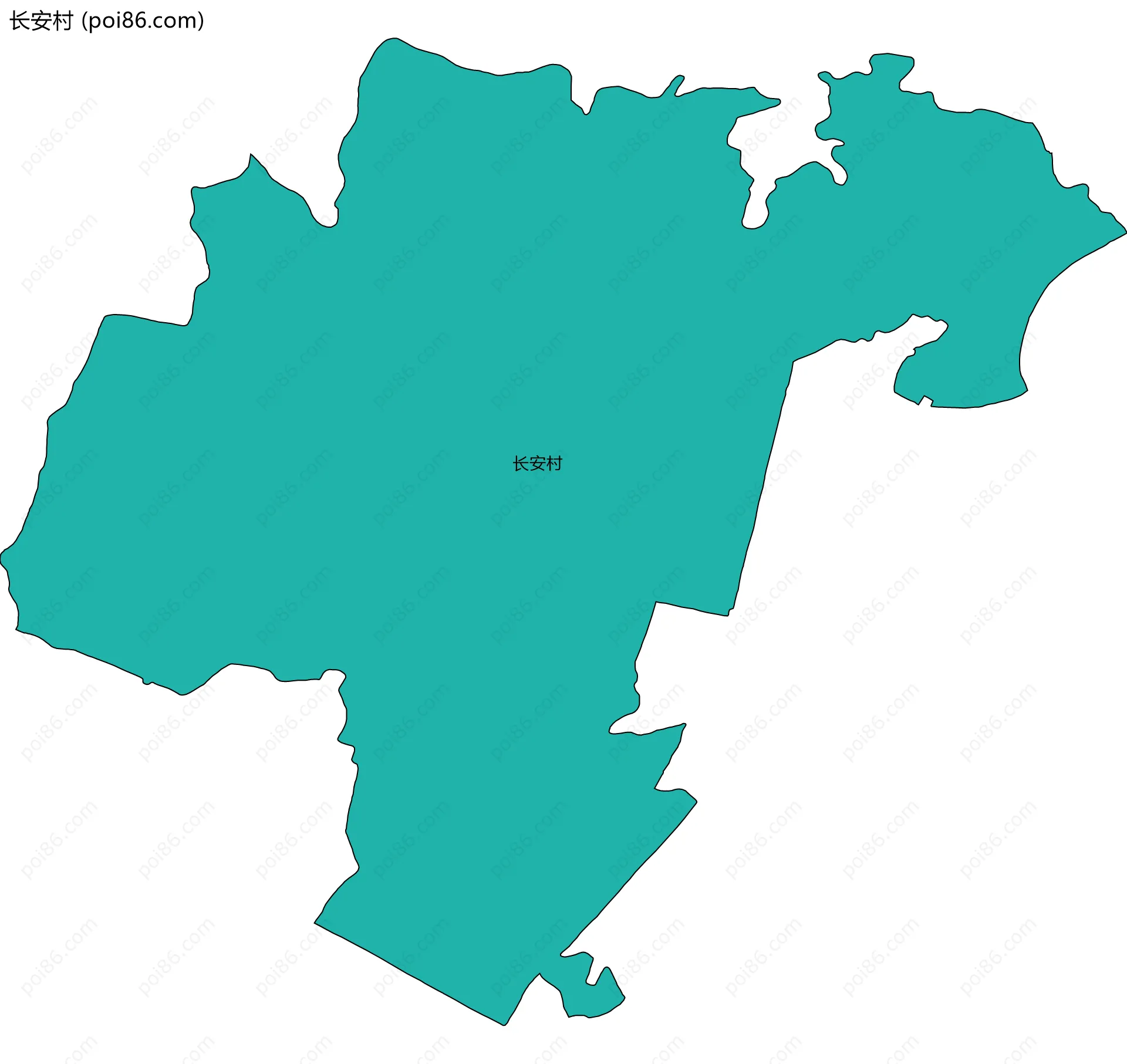 长安村边界地图