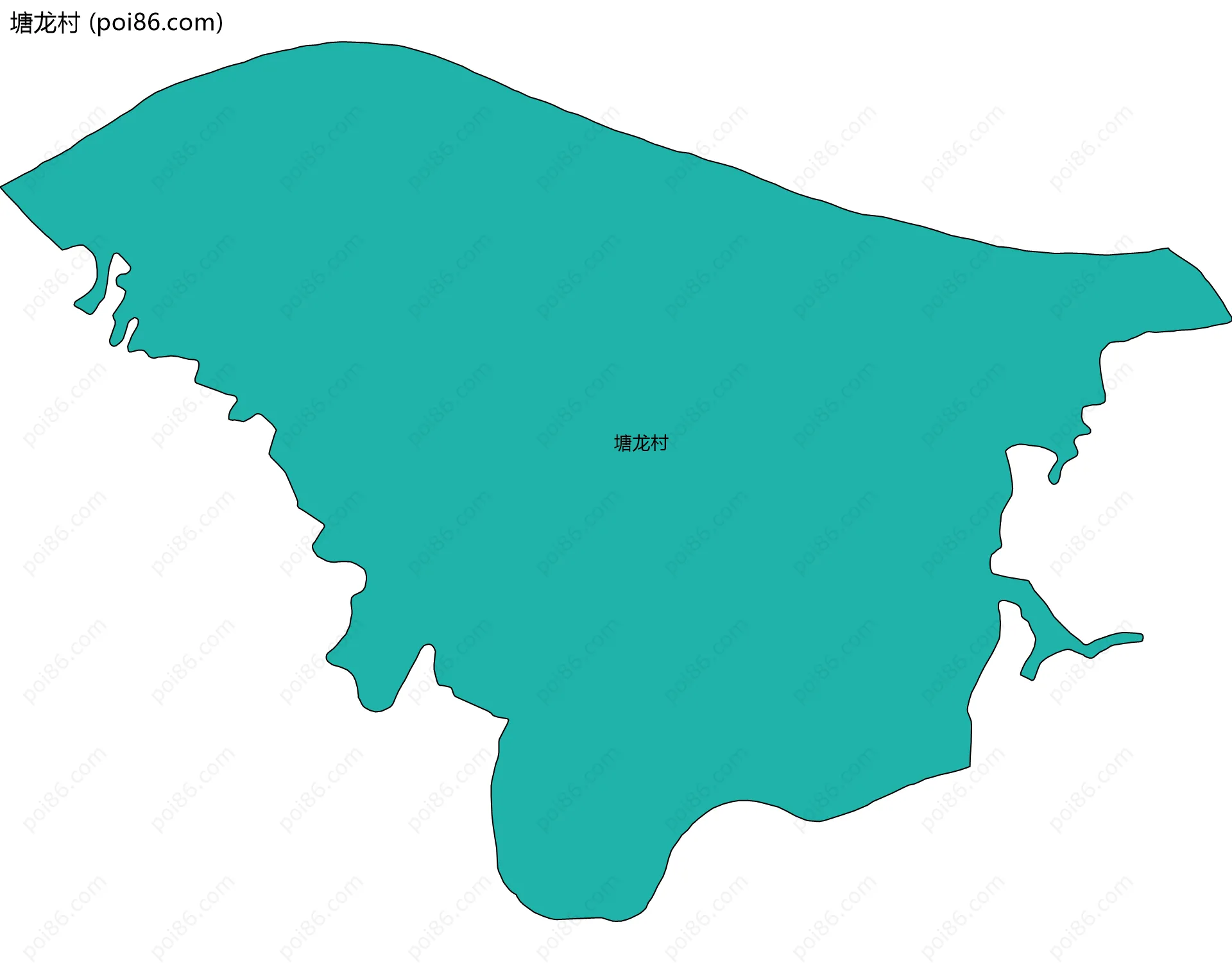 塘龙村边界地图