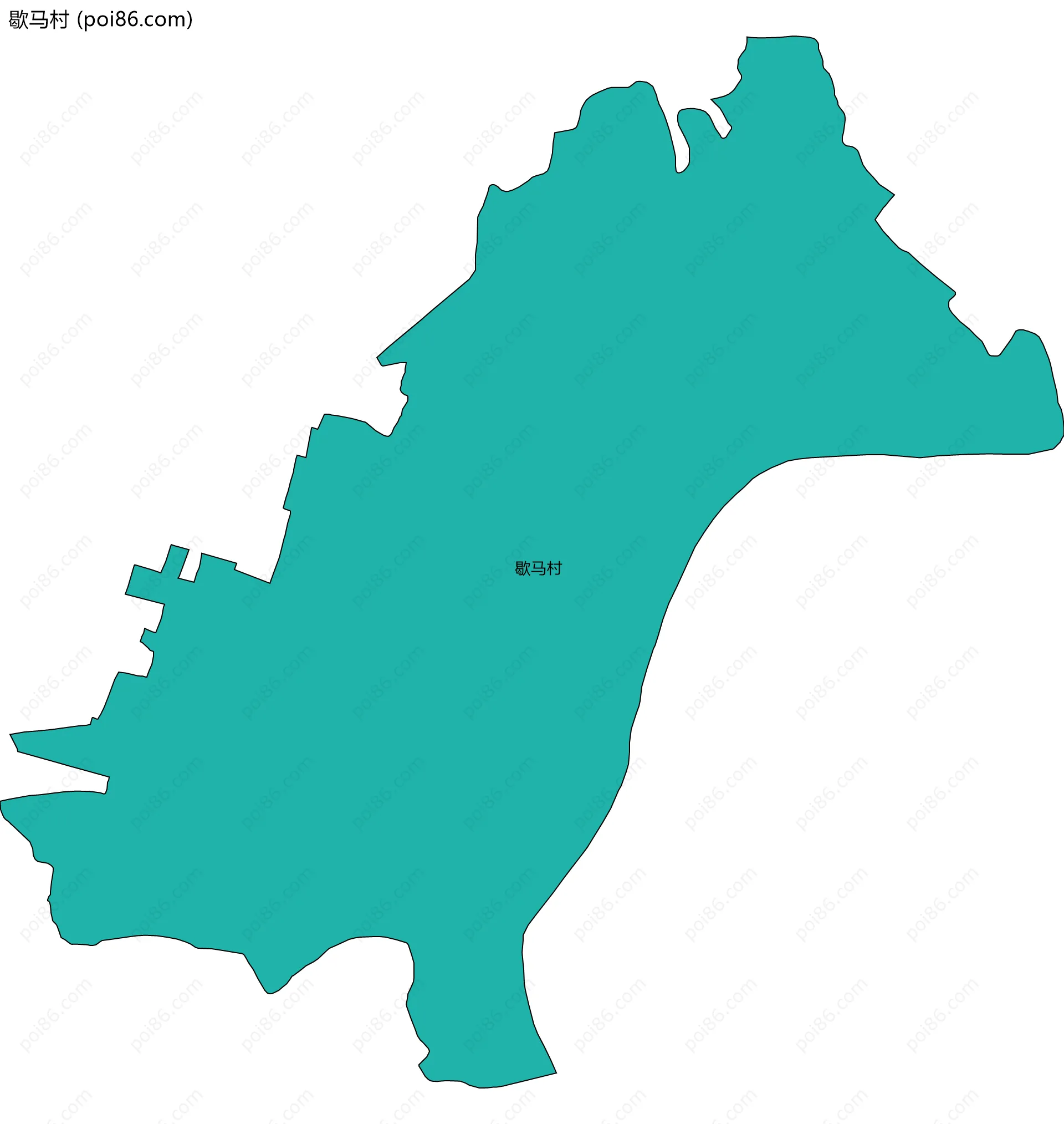 歇马村边界地图