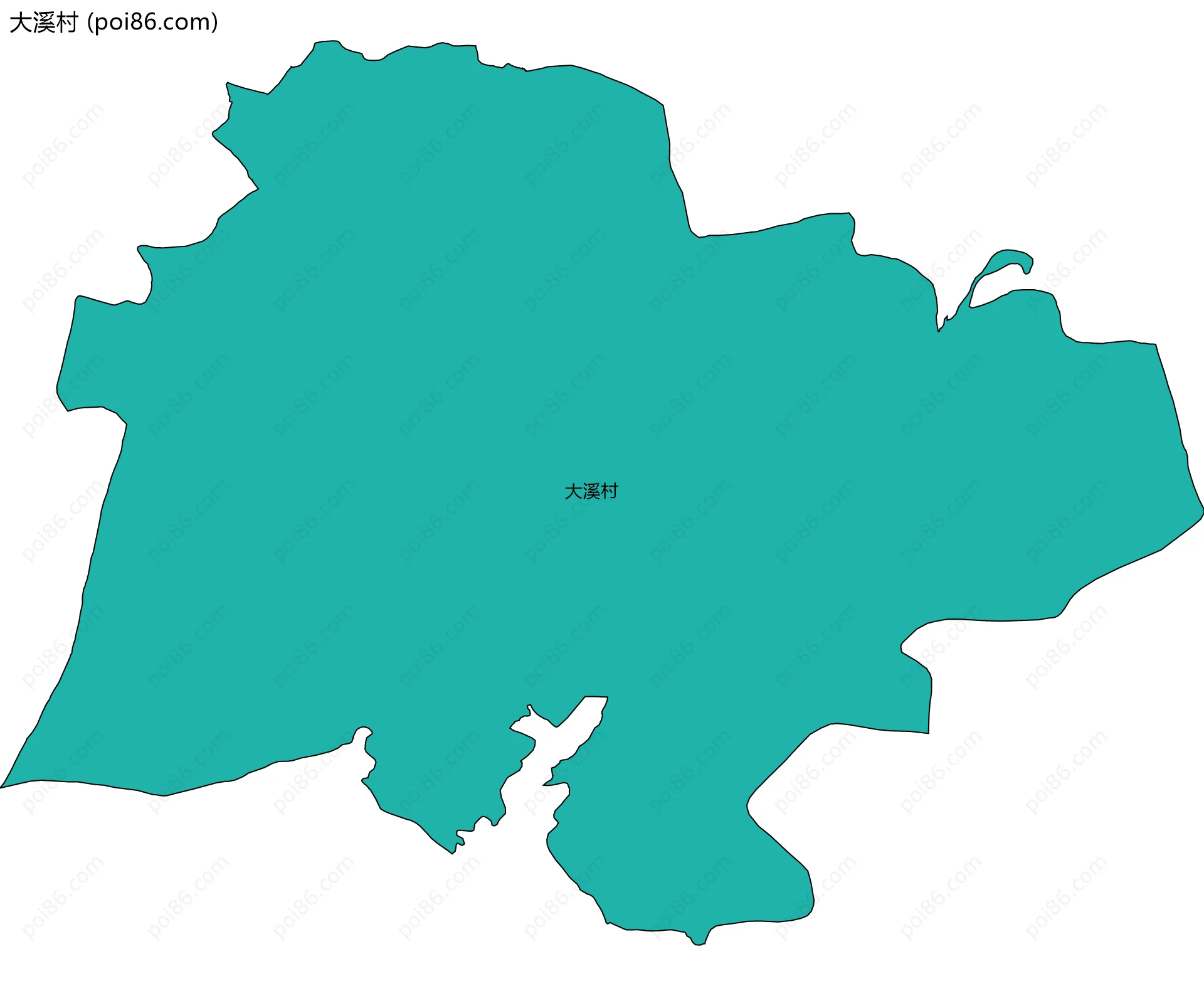 大溪村边界地图