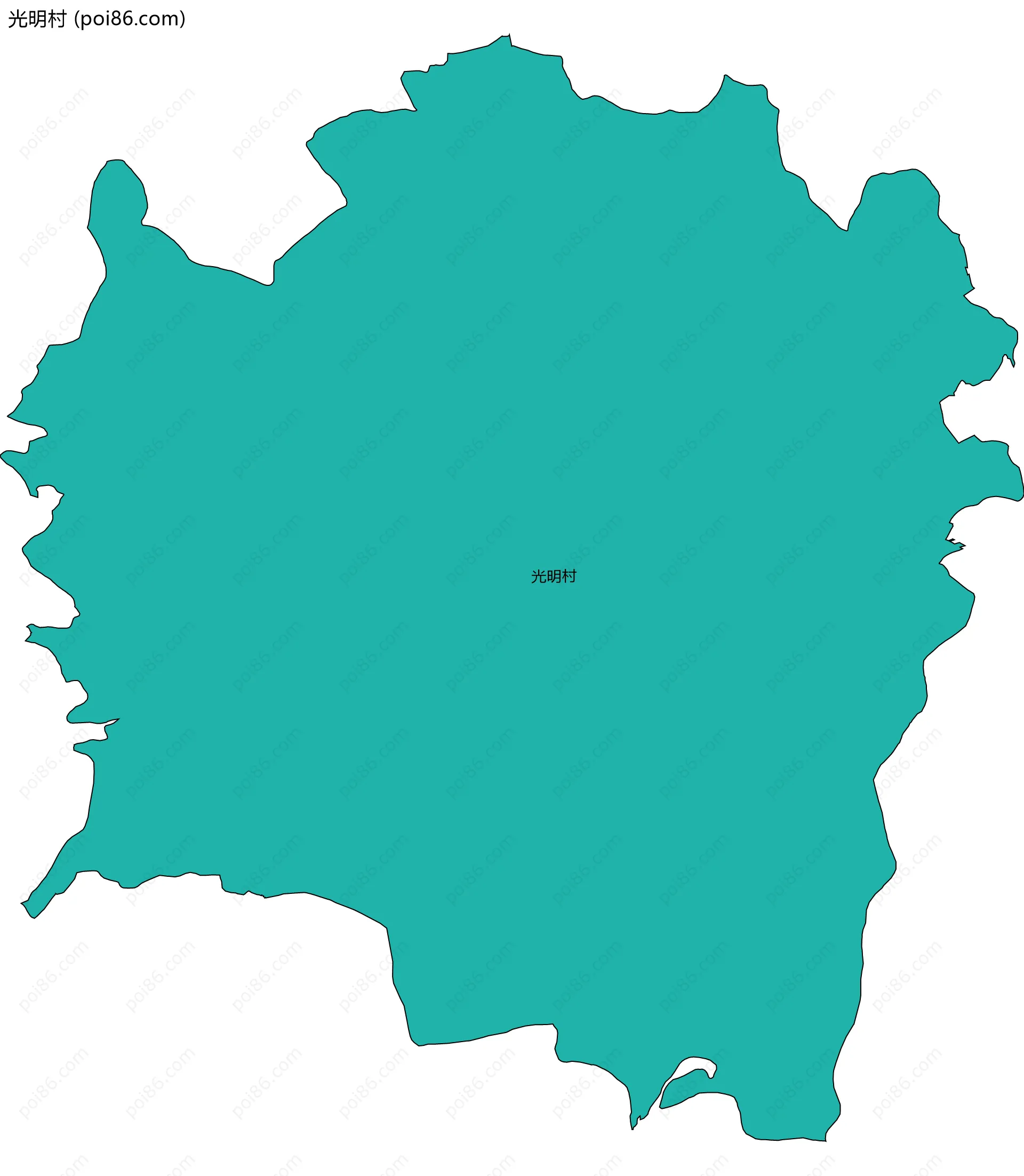 光明村边界地图