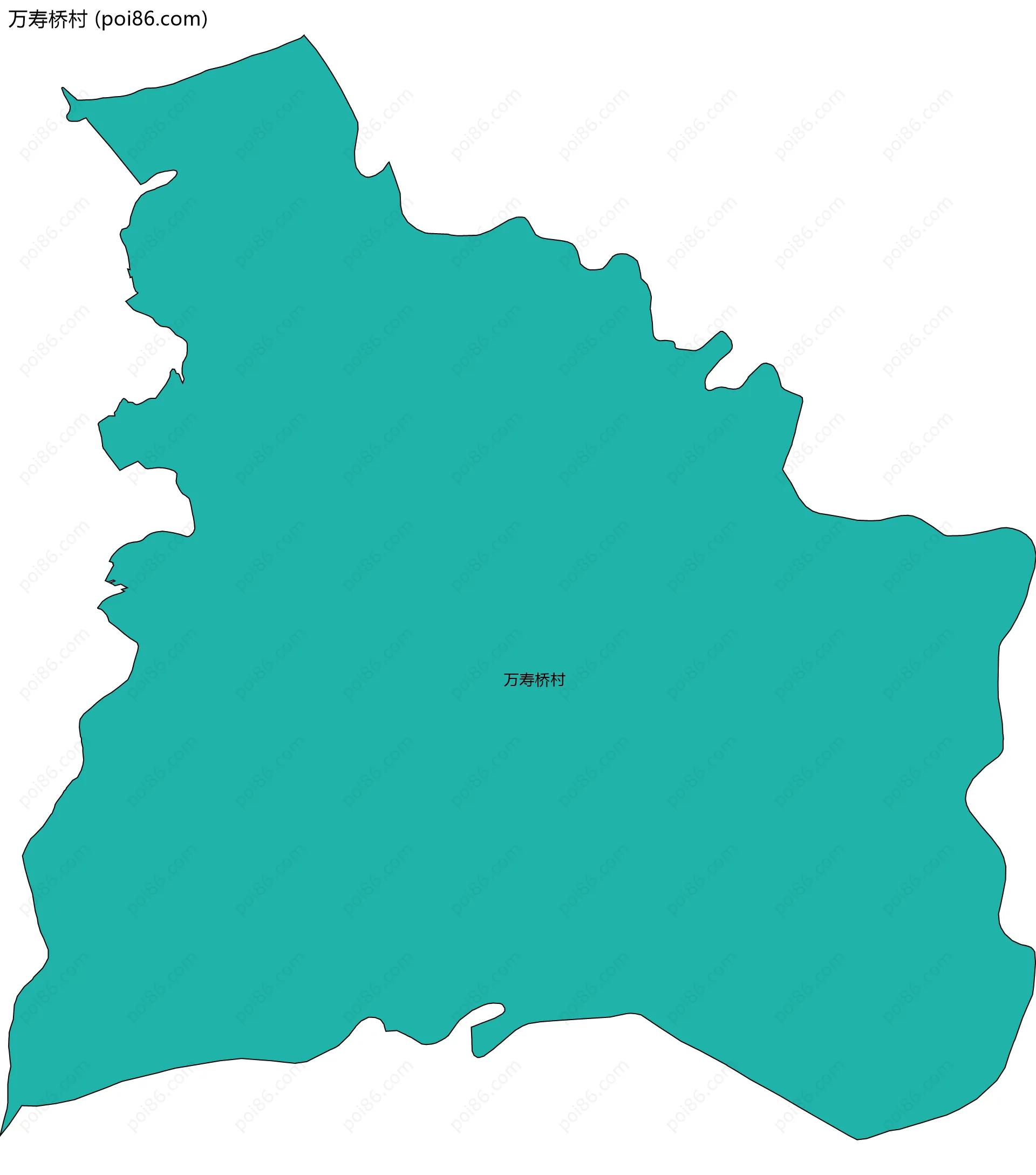 万寿桥村边界地图
