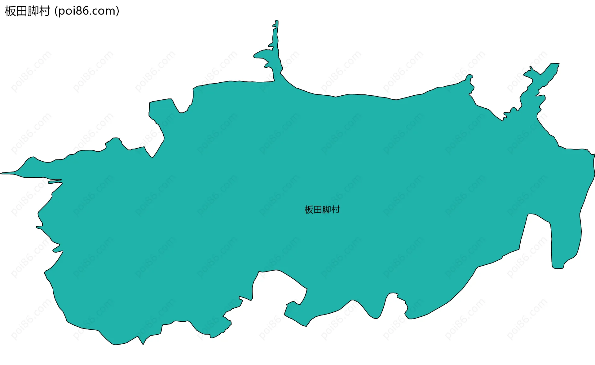 板田脚村边界地图
