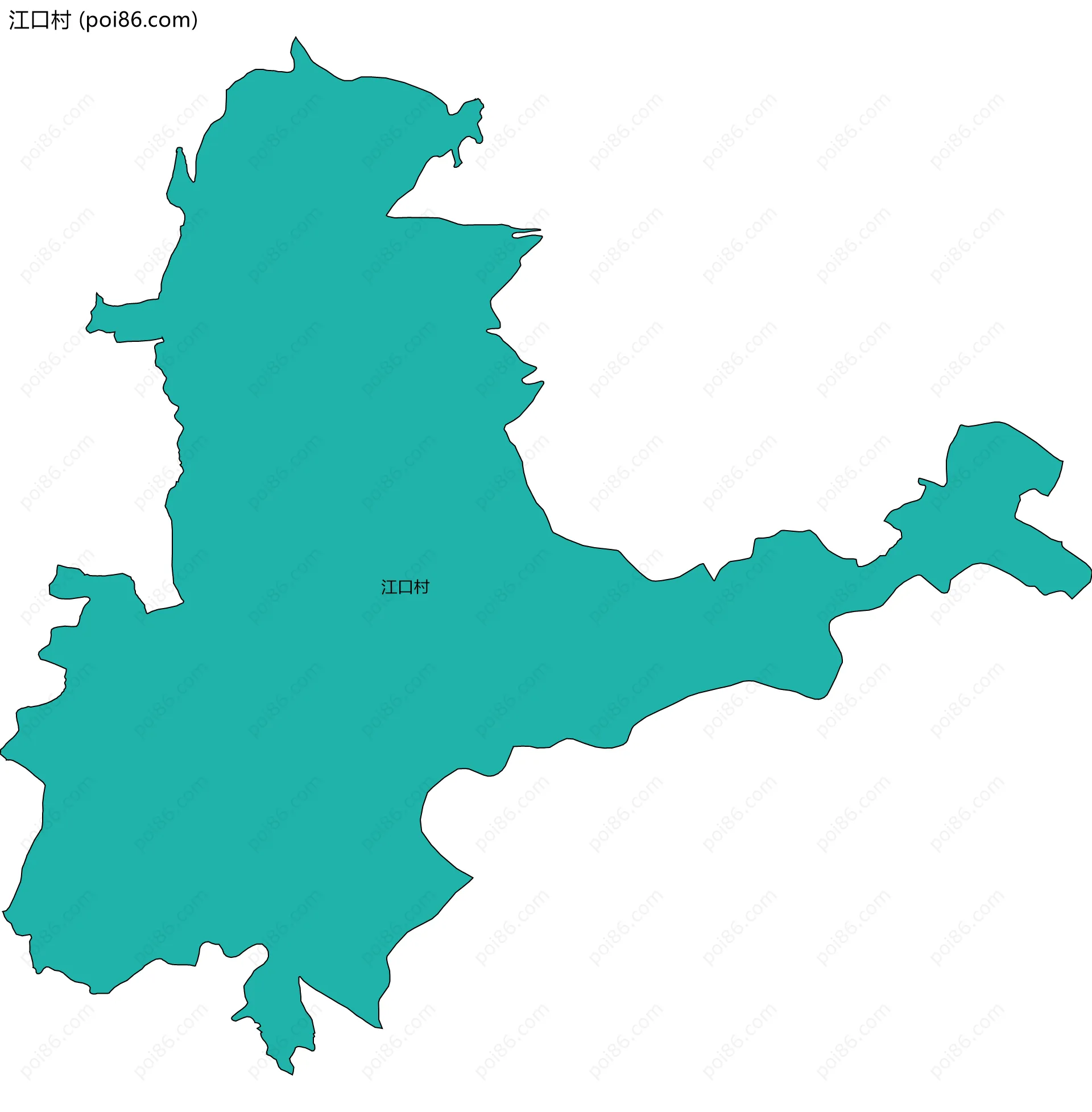 江口村边界地图