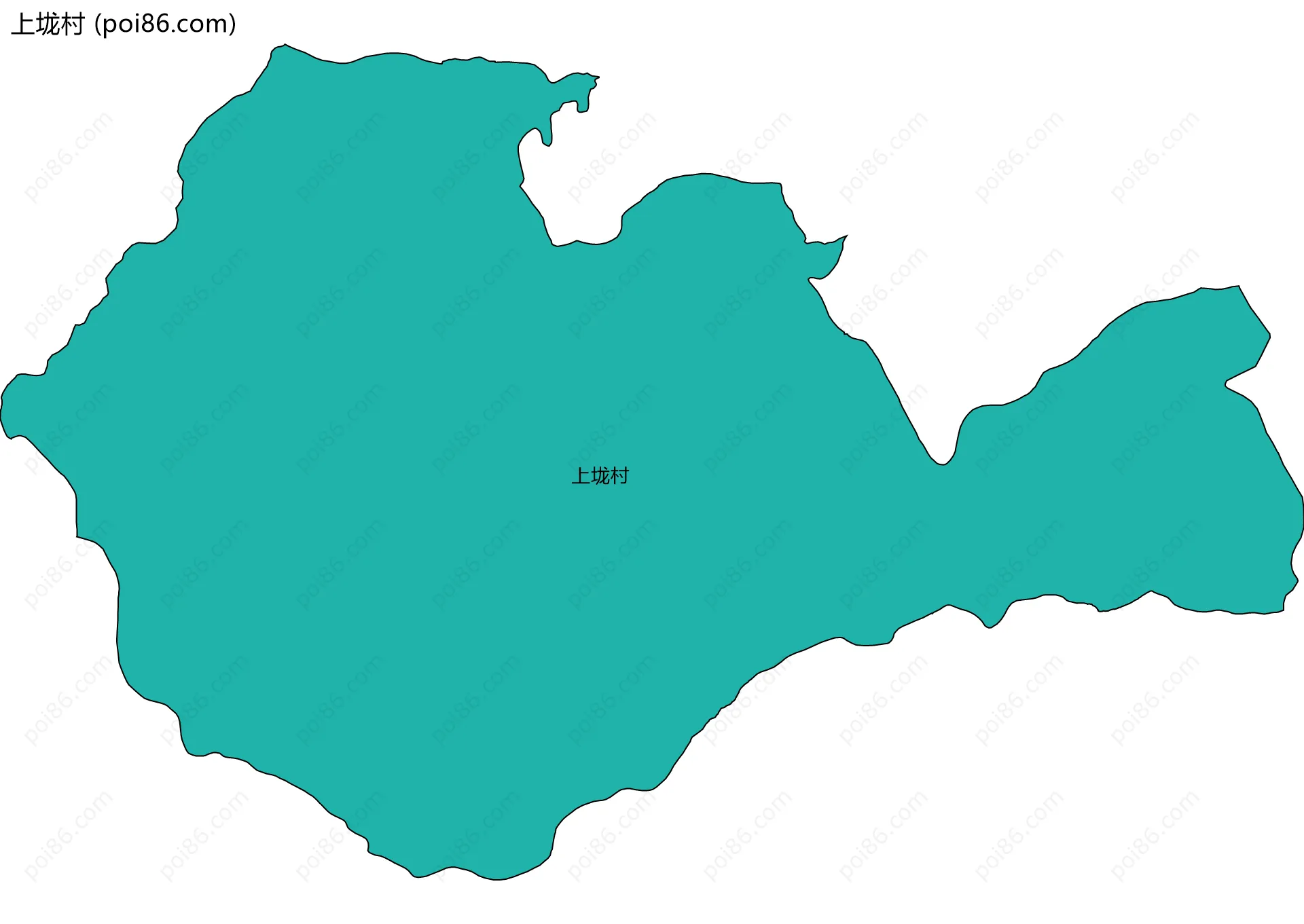 上垅村边界地图