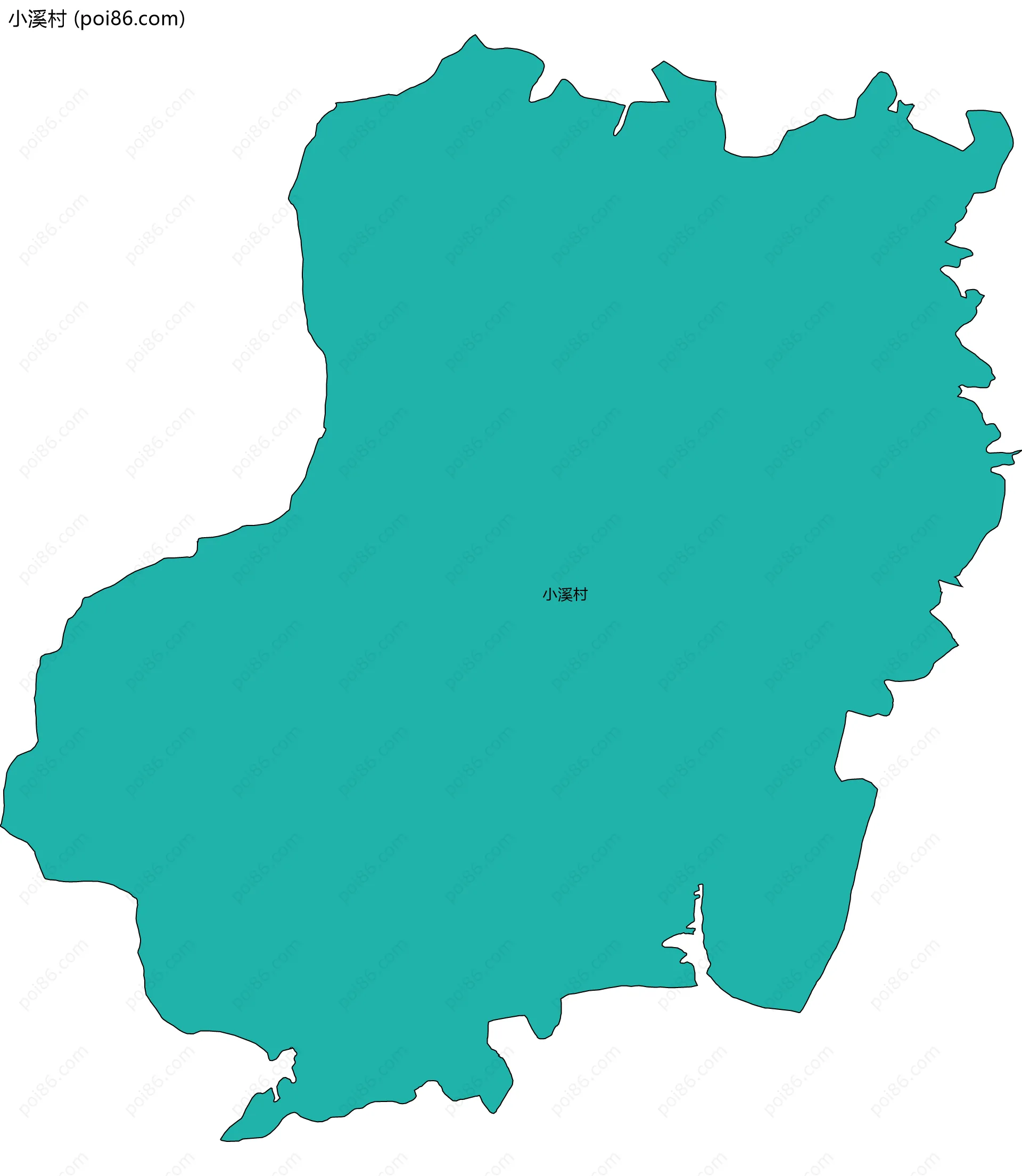 小溪村边界地图