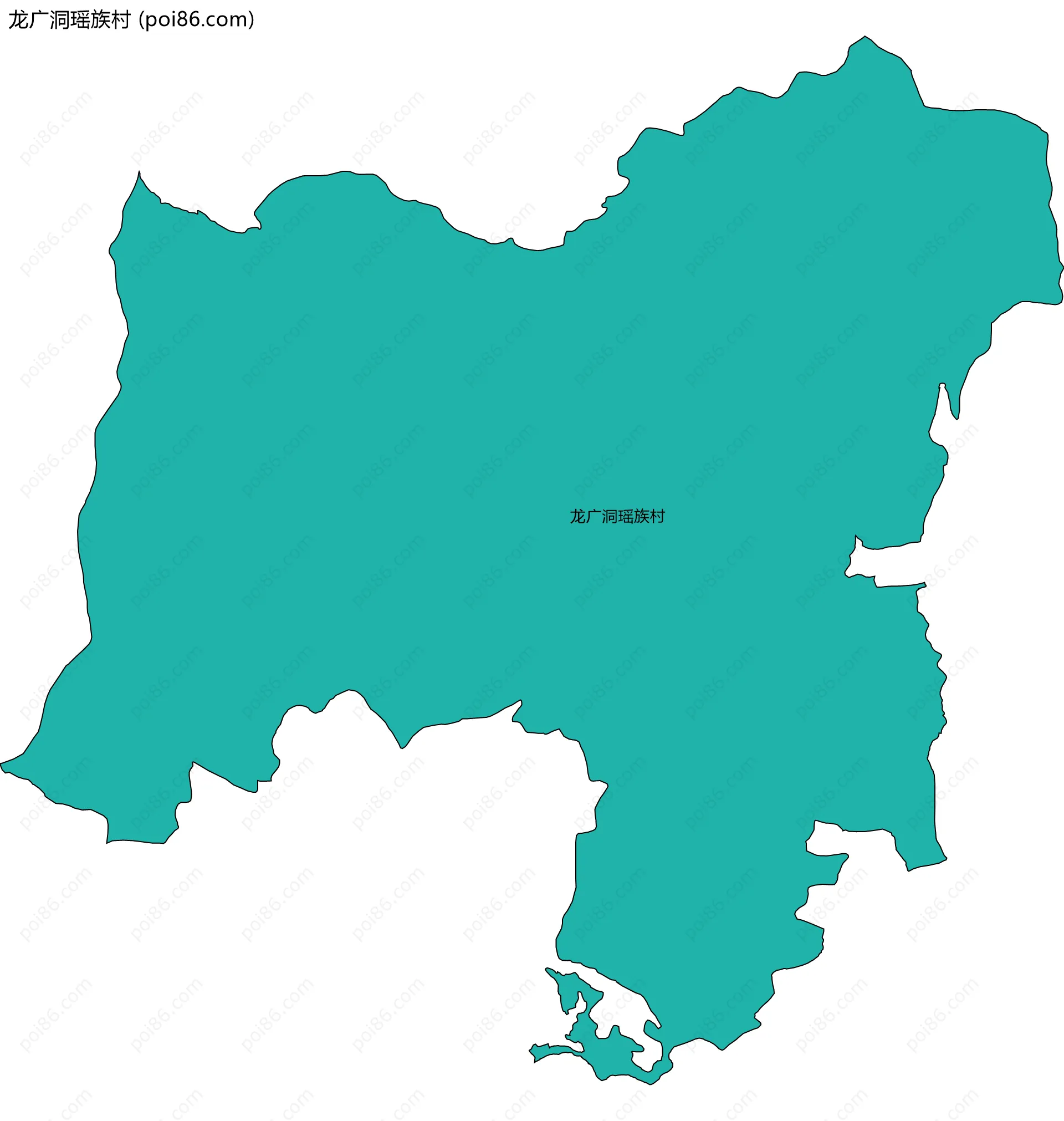 龙广洞瑶族村边界地图